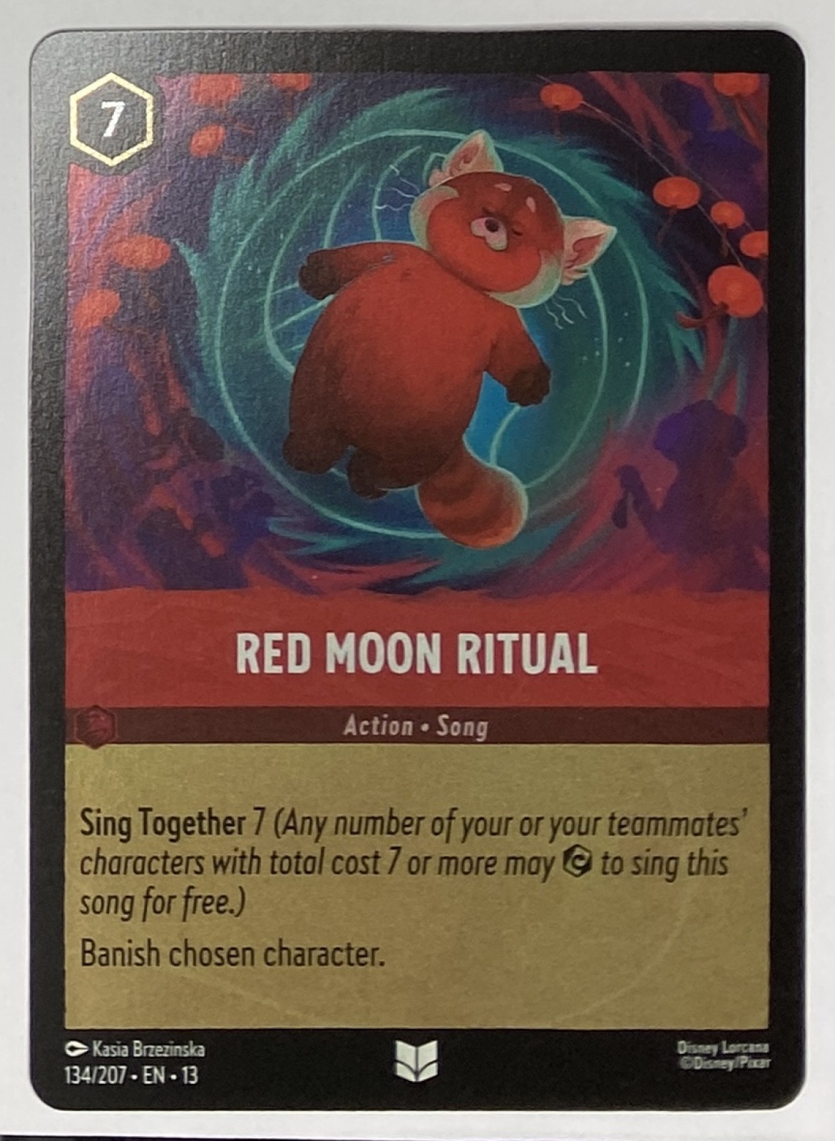 2026 Disney Lorcana Attack of the Vine! Red Moon Ritual #134/207 Uncommon front