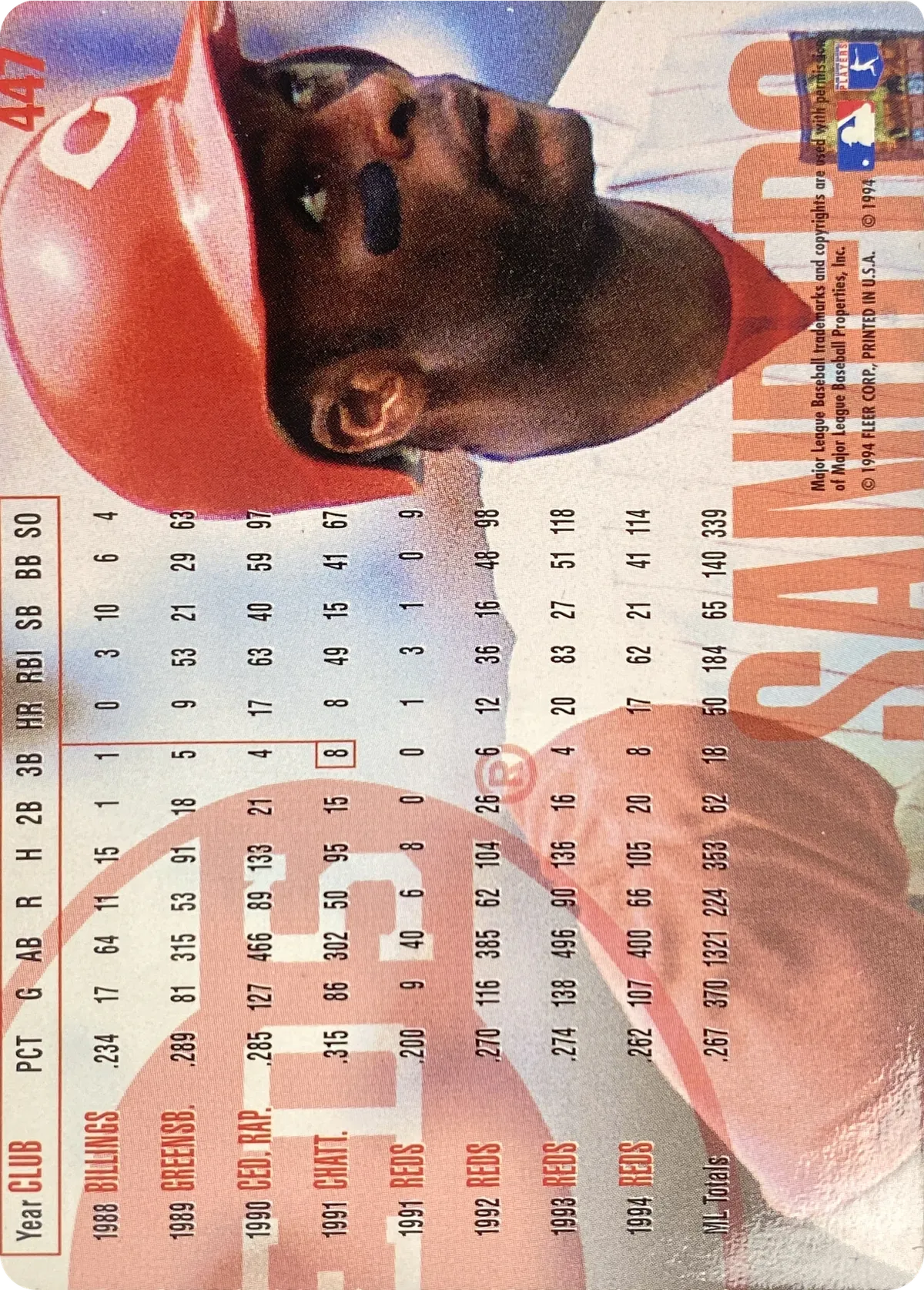 Reggie Sanders #447, back