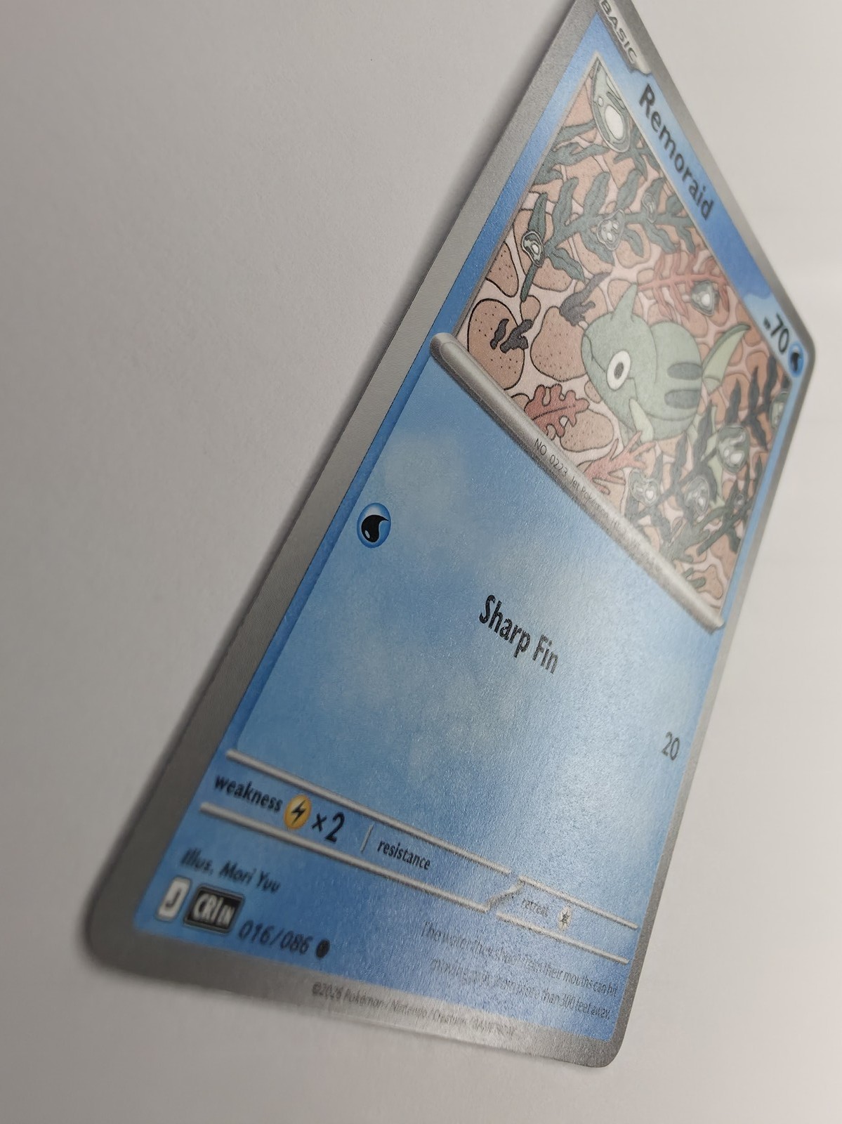 2026 Pokemon Chaos Rising Remoraid #016/086 Common front at an angle