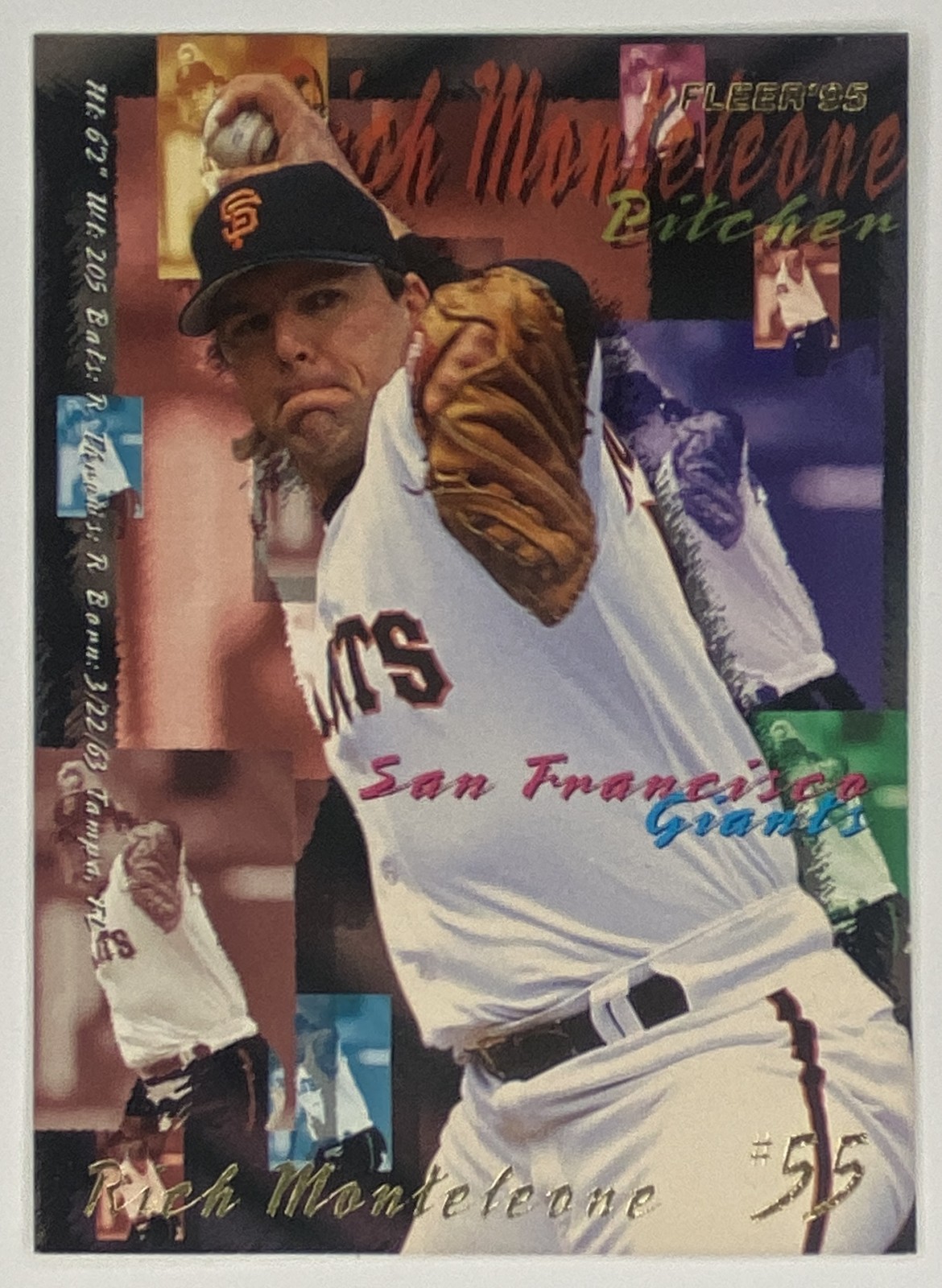 1995 Fleer Rich Monteleone #584 San Francisco Giants front