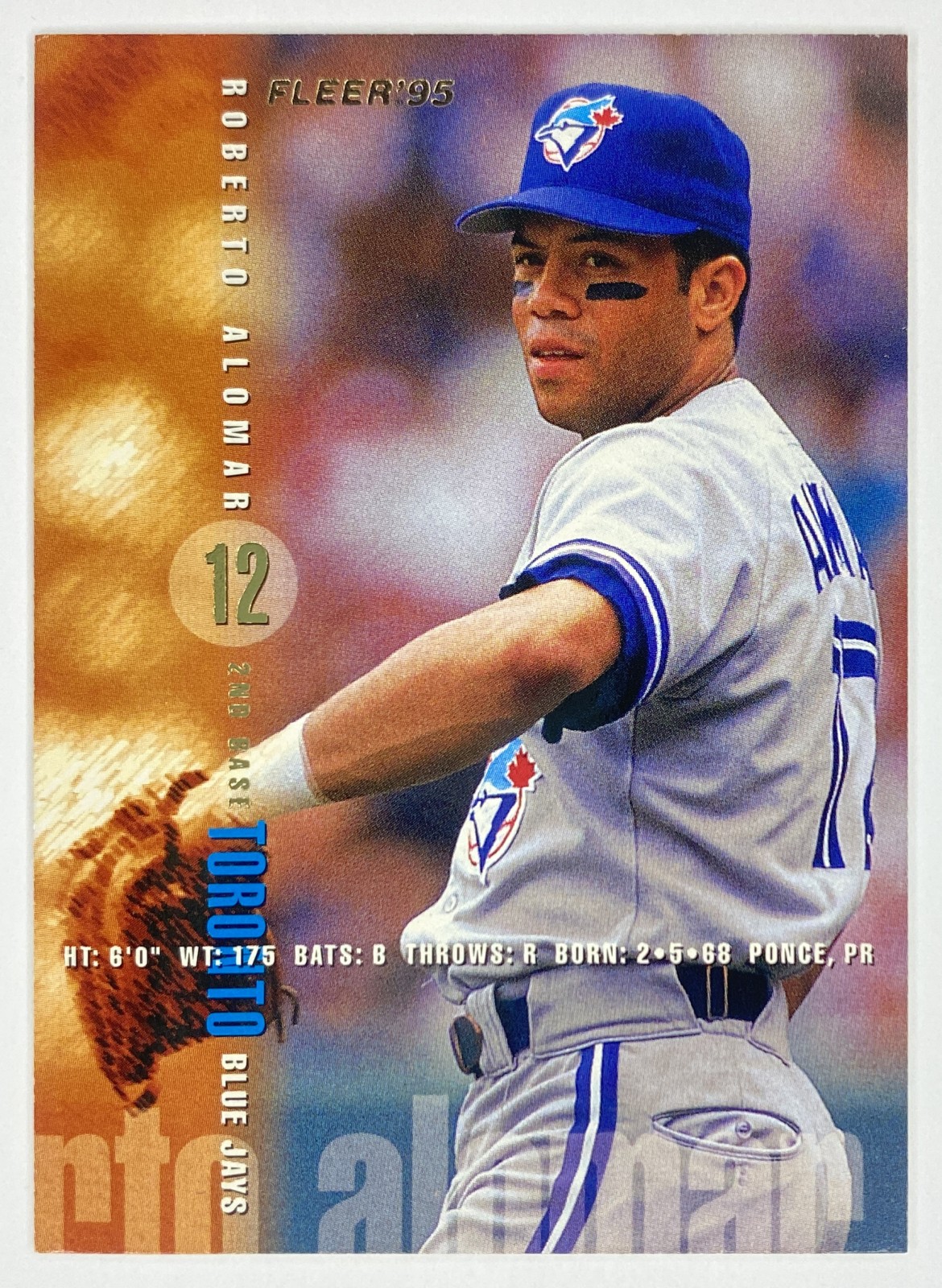 1995 Fleer Roberto Alomar #87 Toronto Blue Jays Hall of Famer front