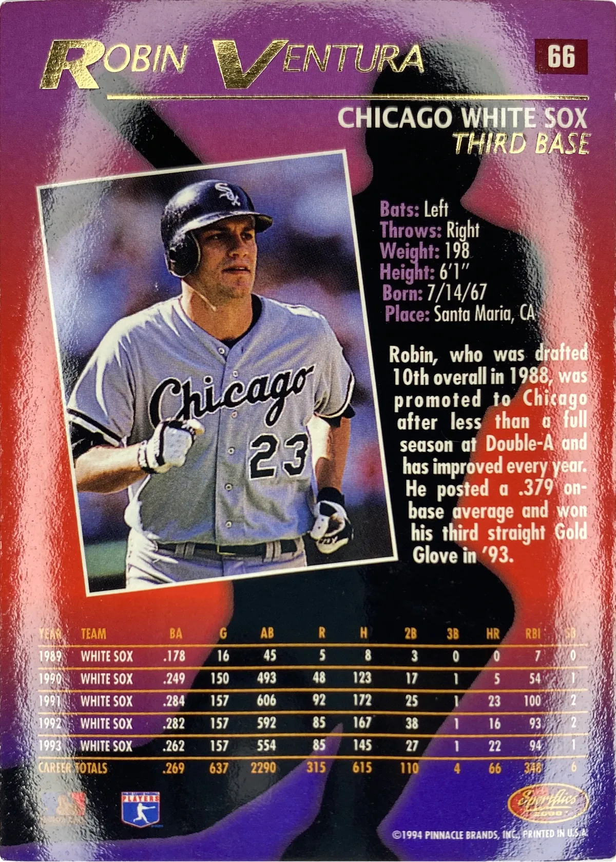 Robin Ventura #66, back