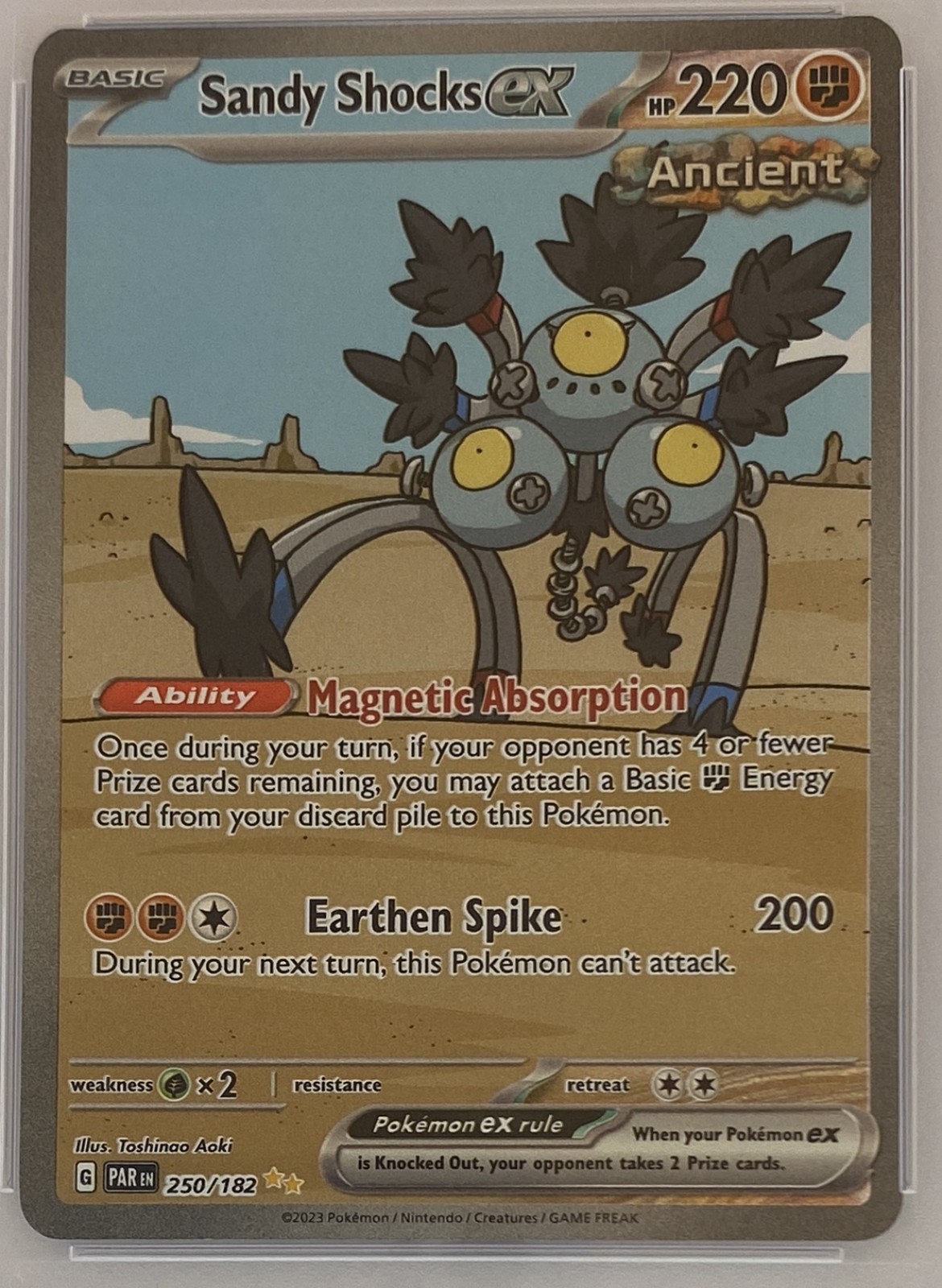 2023 Pokemon Paradox Rift Sandy Shocks ex #250/182 Special Illustration Rare front