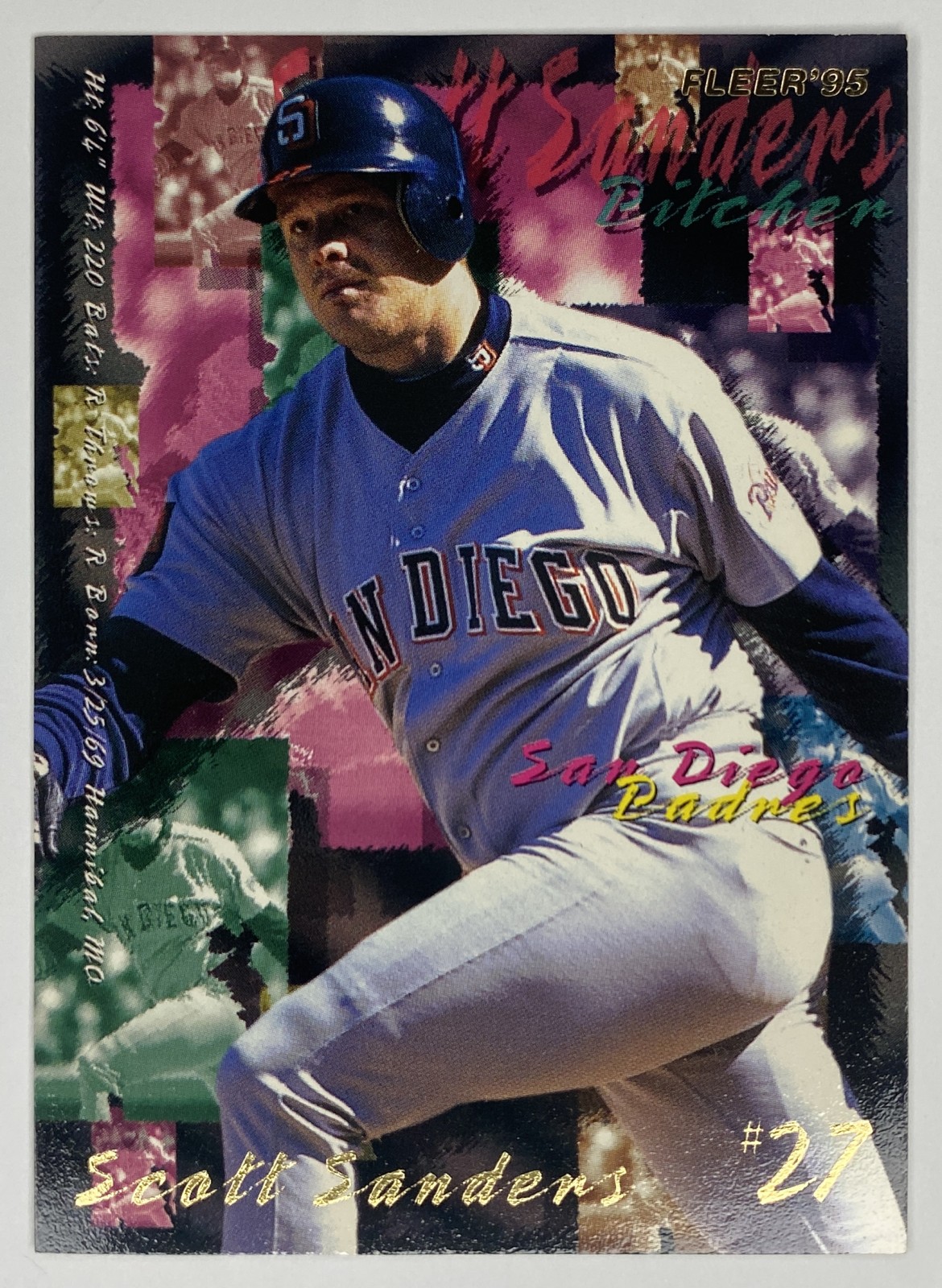 1995 Fleer Scott Sanders #568 San Diego Padres front