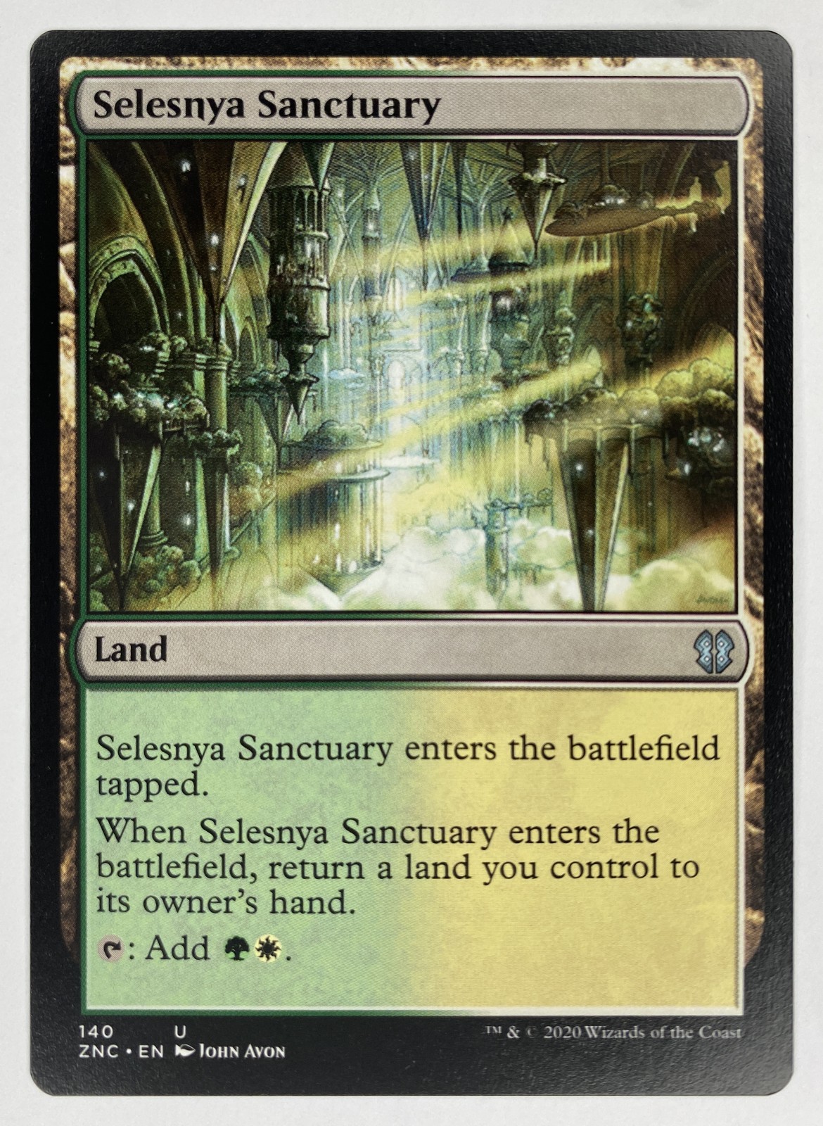 2020 Magic: The Gathering Commander: Zendikar Rising Selesnya Sanctuary #140 Uncommon front