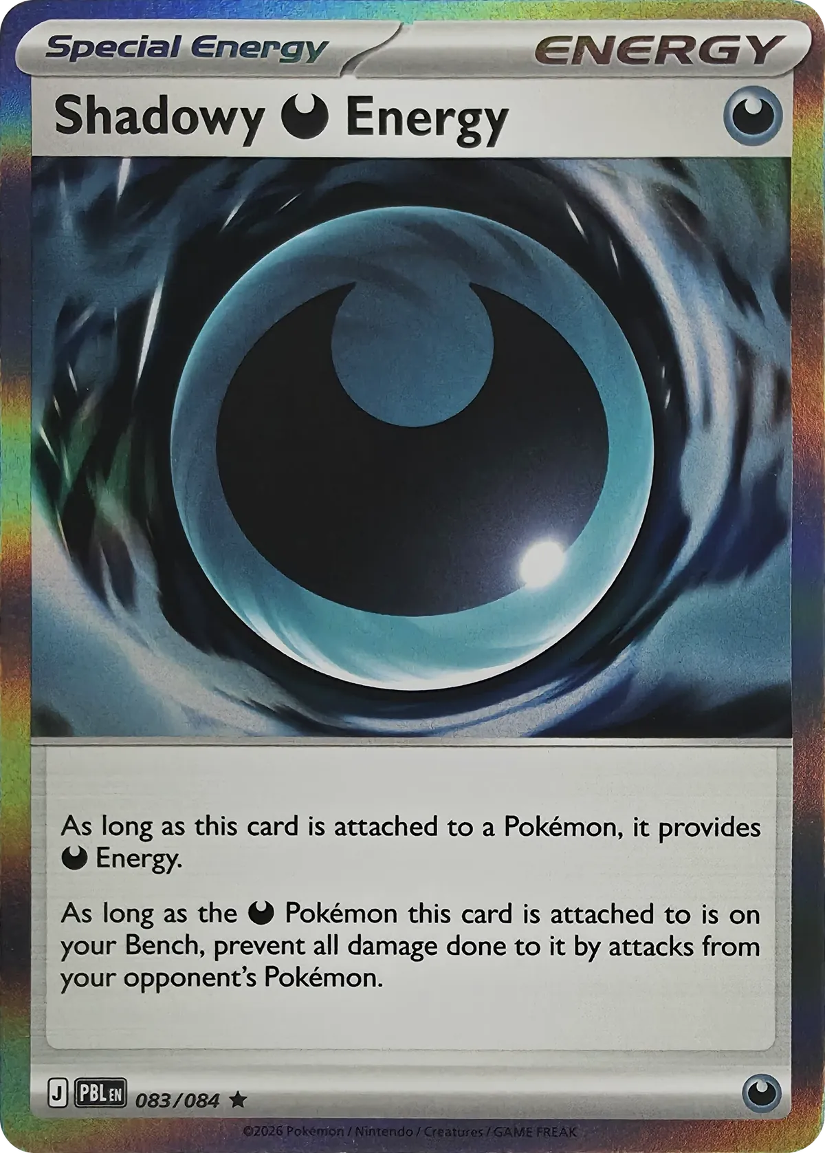 Shadowy Darkness Energy #083/084, front