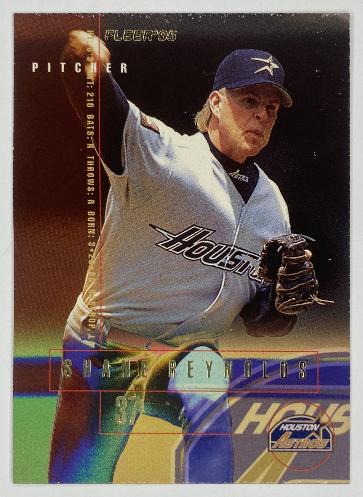 1995 Fleer Shane Reynolds #467 Houston Astros front