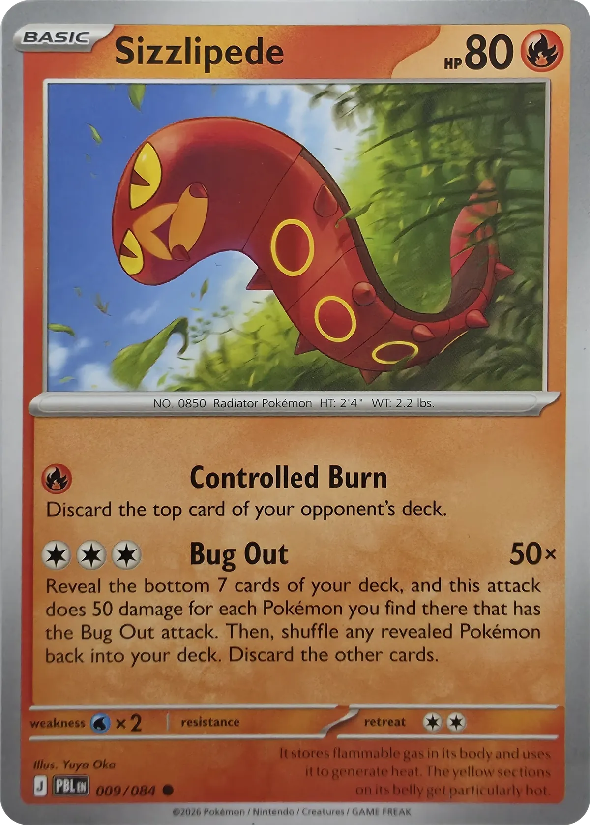 Sizzlipede #009/084, front