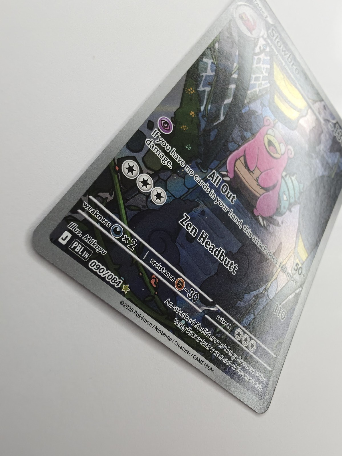 2026 Pokemon Pitch Black Slowbro #090/084 Illustration Rare Holo photo 3