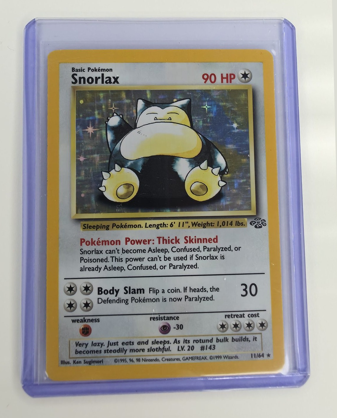 Snorlax sleeved front