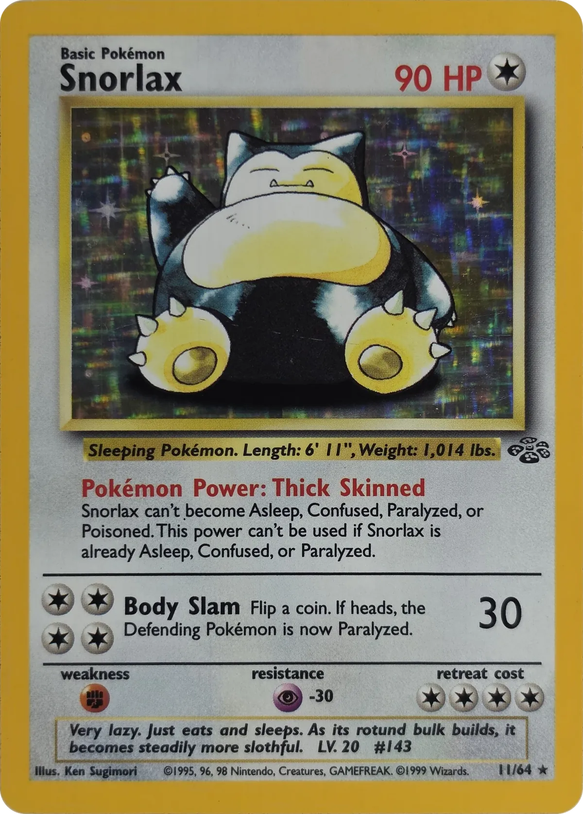 Snorlax #11/64, front