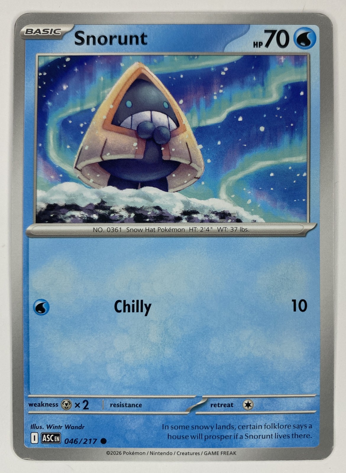 2026 Pokemon Ascended Heroes Snorunt #046/217 Common front
