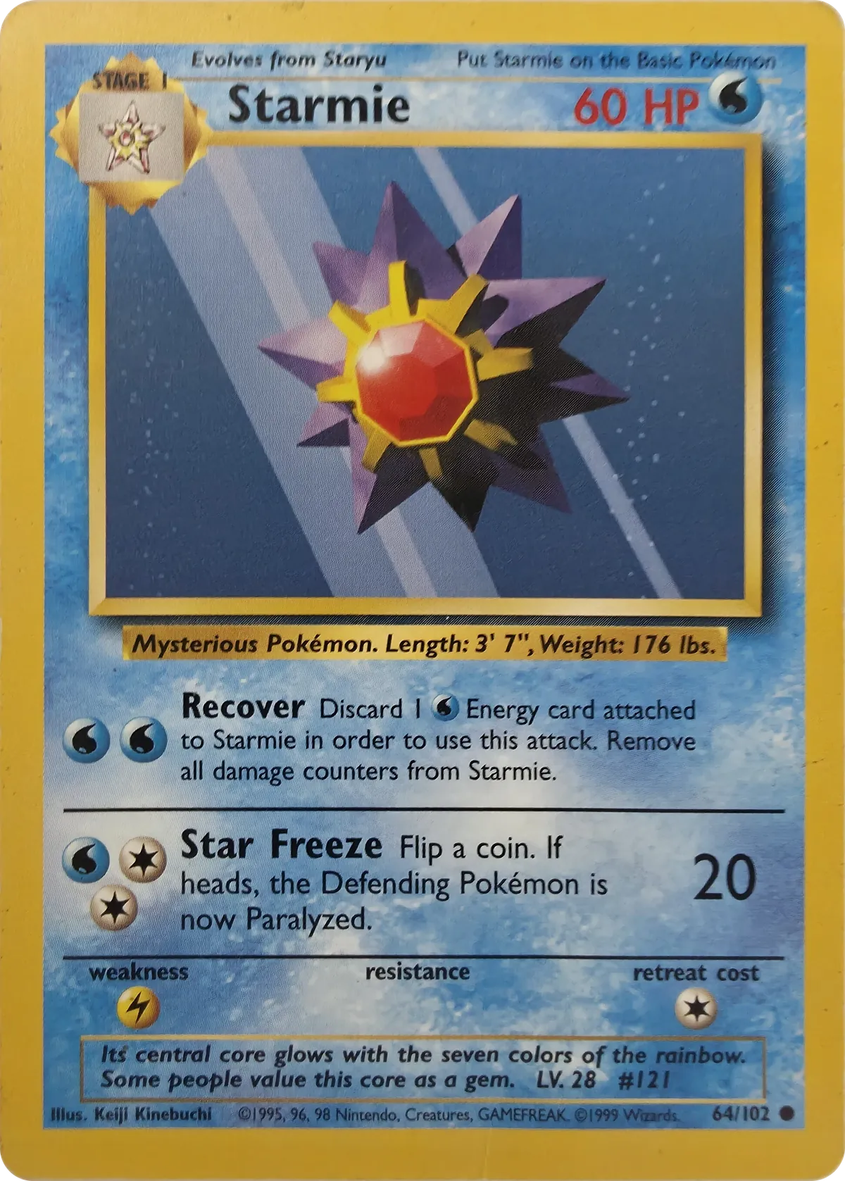 Starmie #64/102, front
