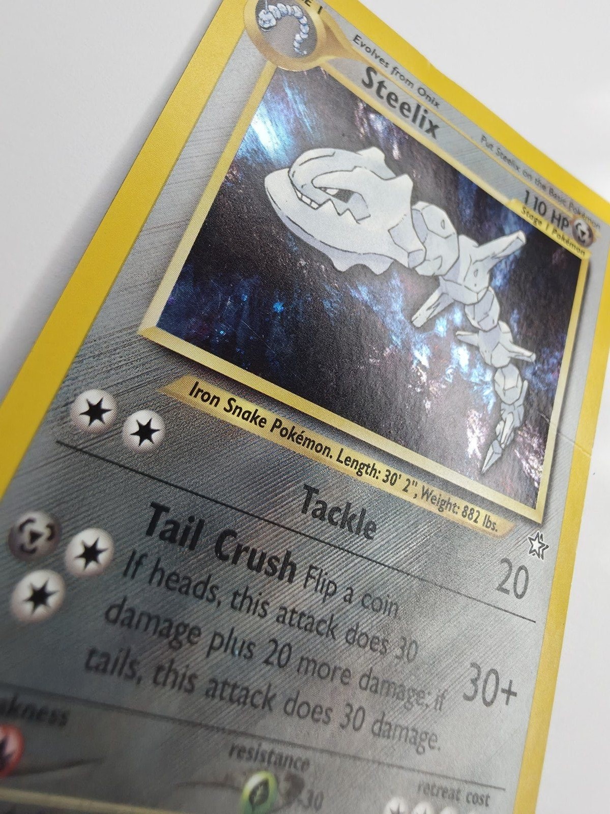 Steelix holo close-up