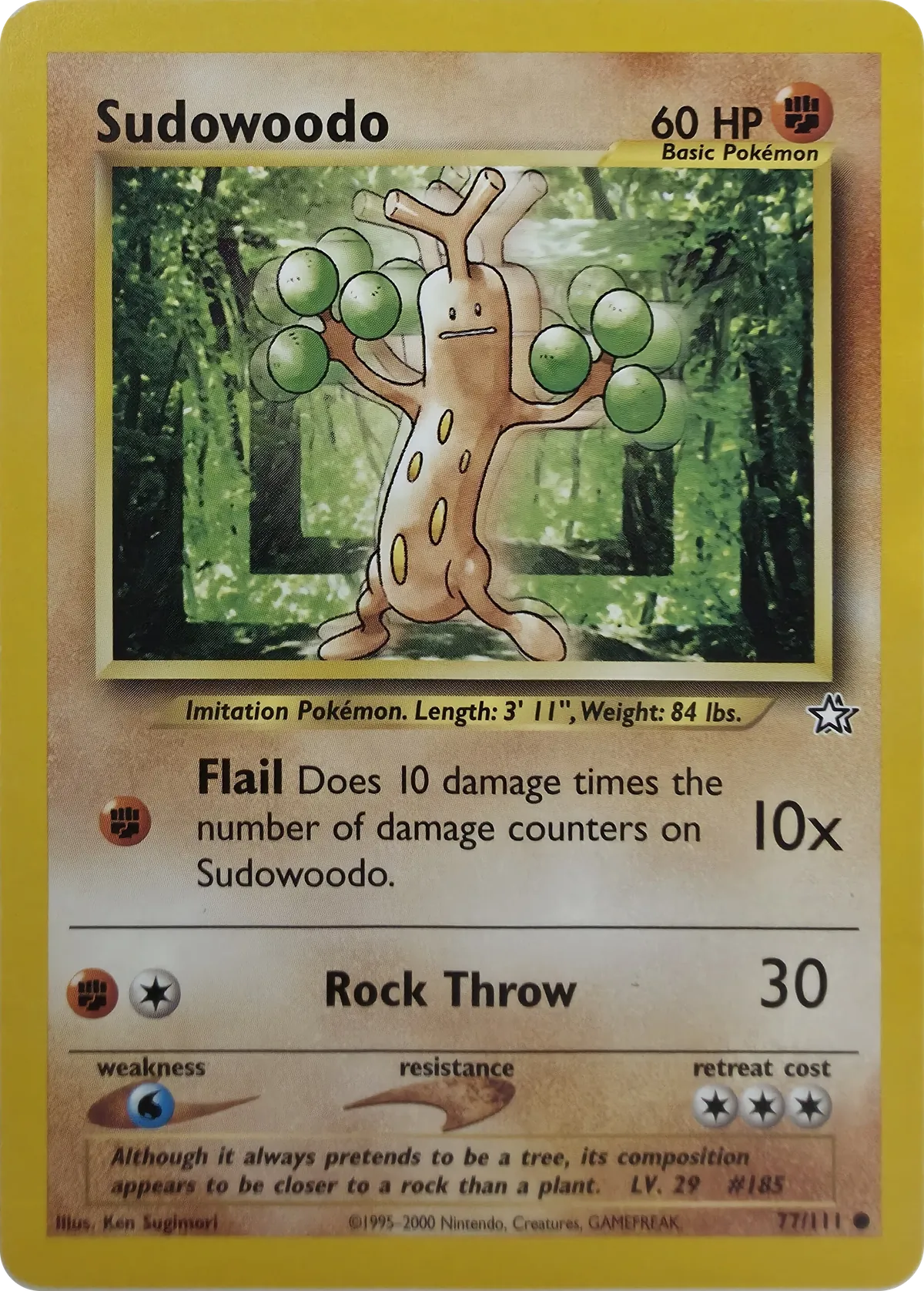 Sudowoodo #77/111, front