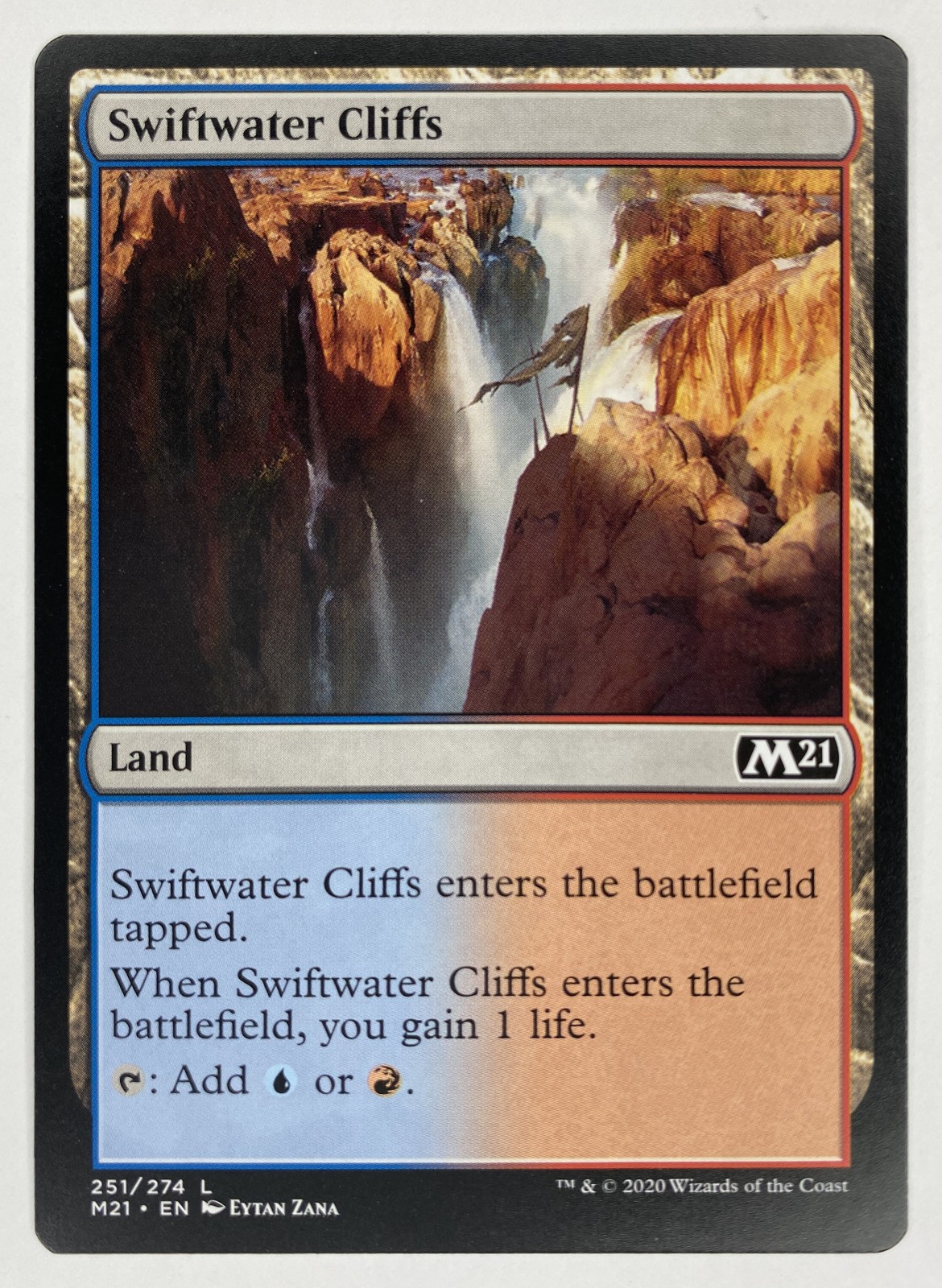 2020 Magic: The Gathering Core Set 2021 Swiftwater Cliffs #251/274 Land front