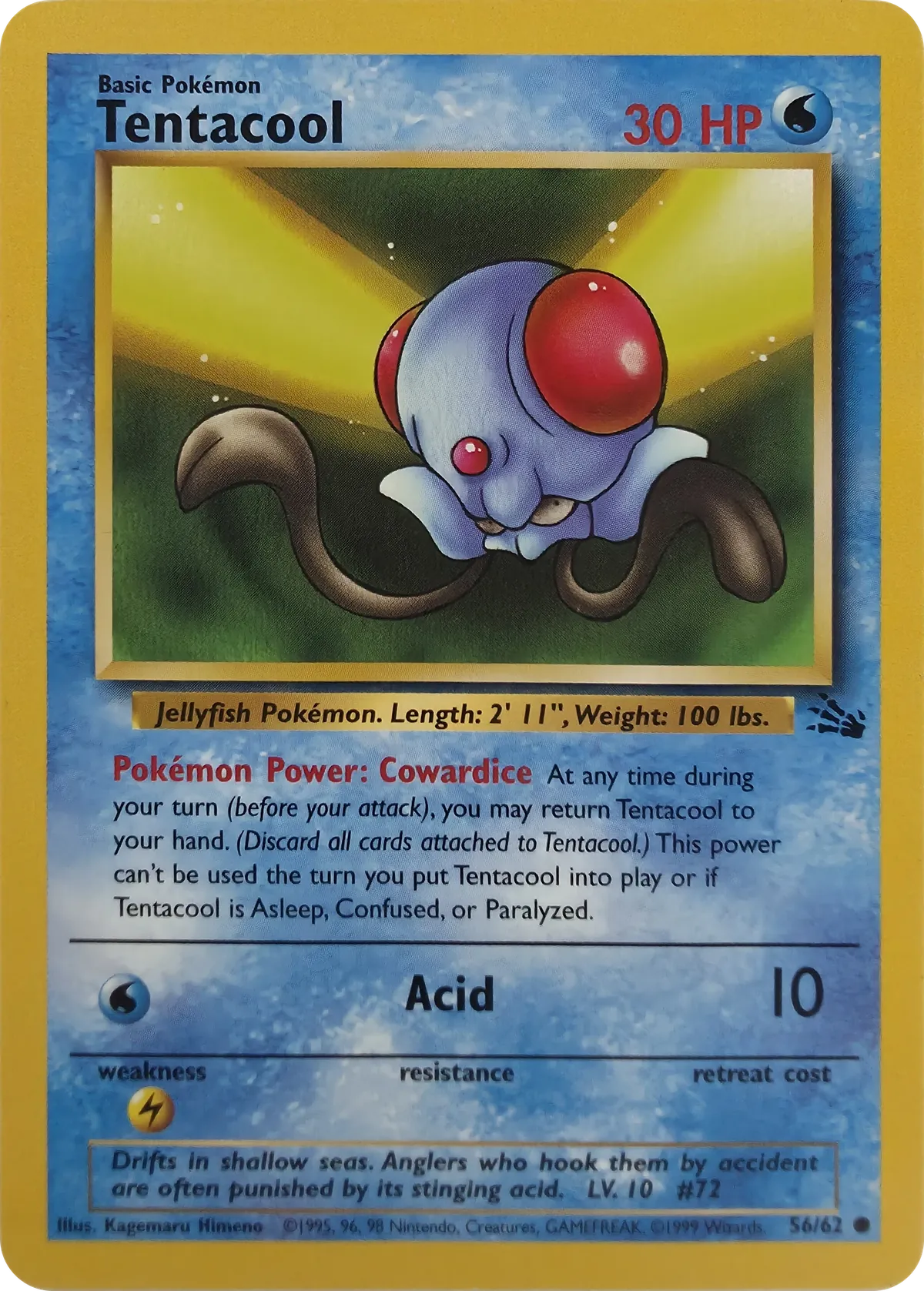 Tentacool #56/62, front