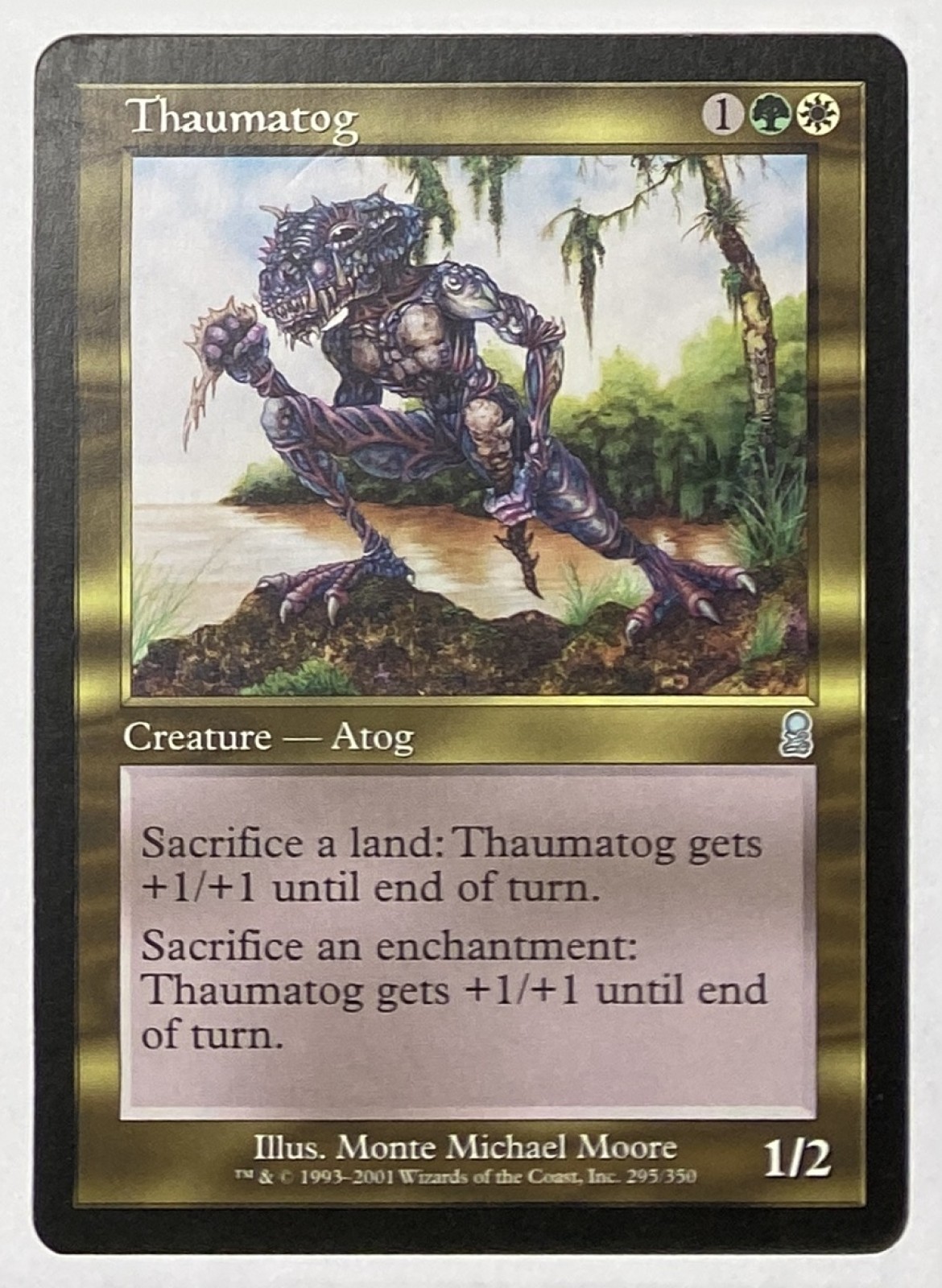 2001 Magic: The Gathering Odyssey Thaumatog #295/350 Uncommon front