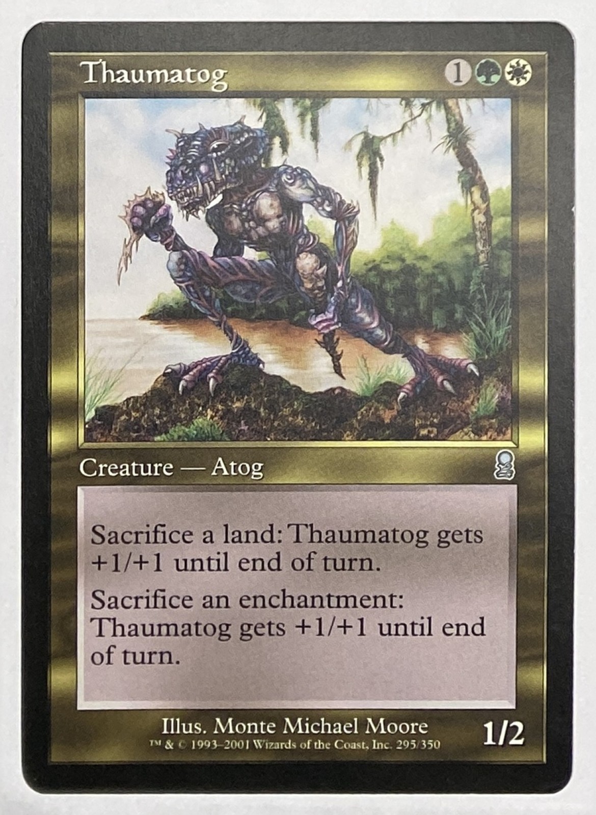 2001 Magic: The Gathering Odyssey Thaumatog #295/350 Uncommon front
