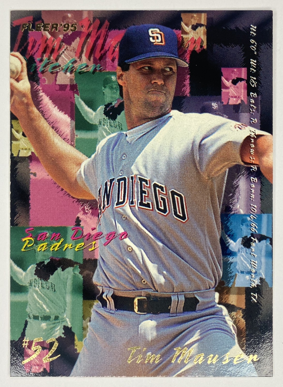 1995 Fleer Tim Mauser #565 San Diego Padres front