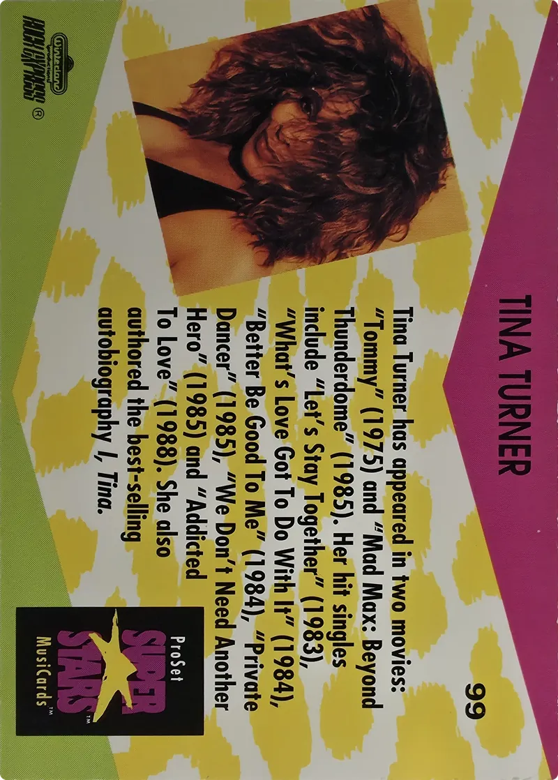 Tina Turner #99, back