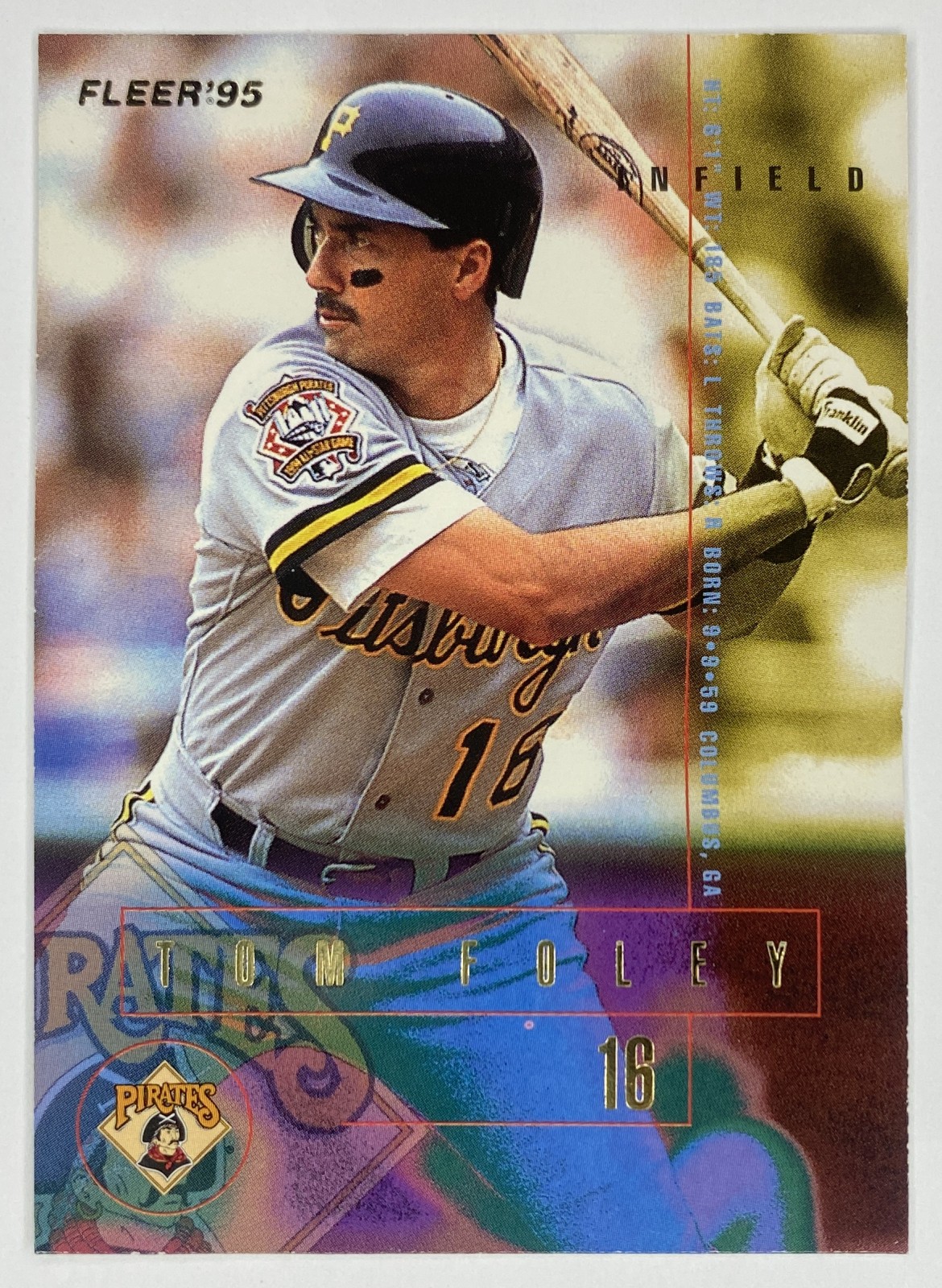1995 Fleer Tom Foley #478 Pittsburgh Pirates front