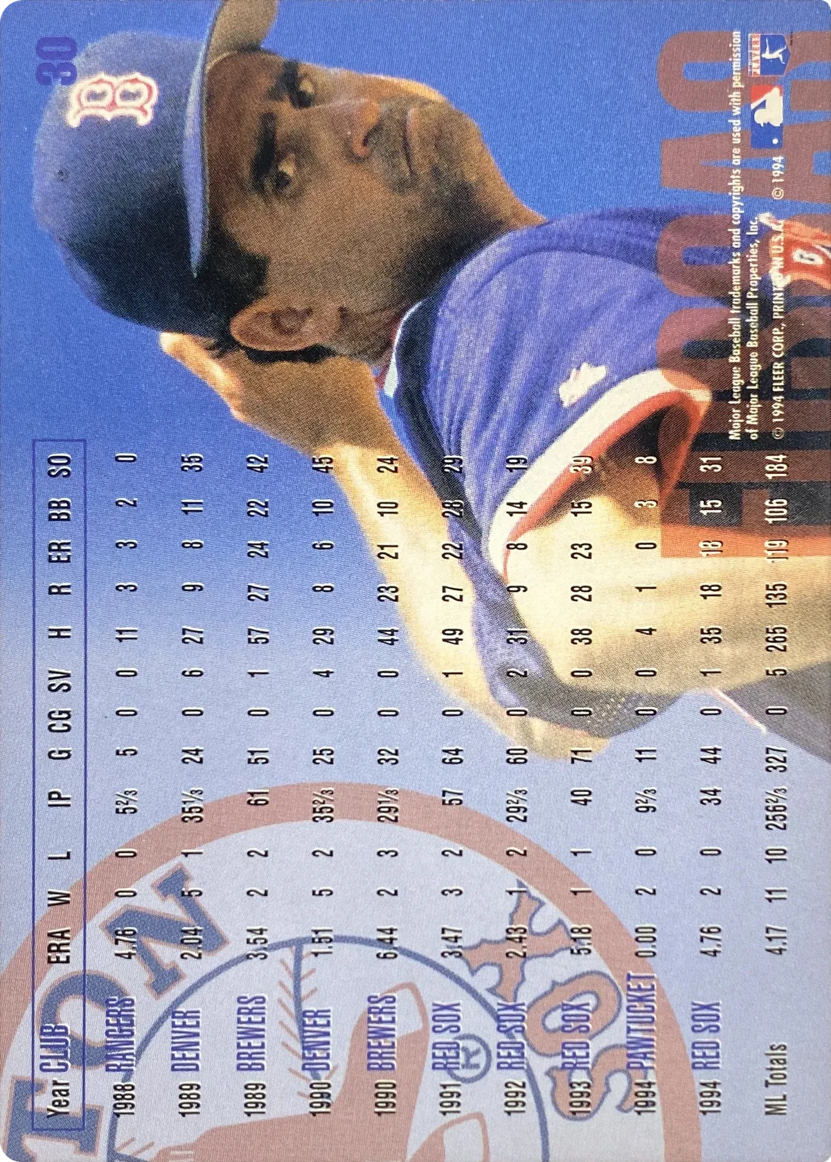 Tony Fossas #30, back