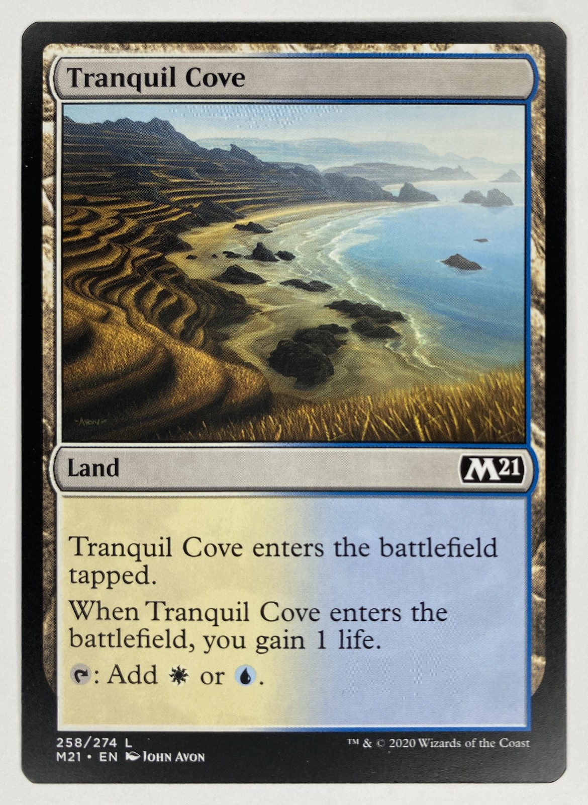 2020 Magic: The Gathering Core Set 2021 Tranquil Cove #258/274 Land front