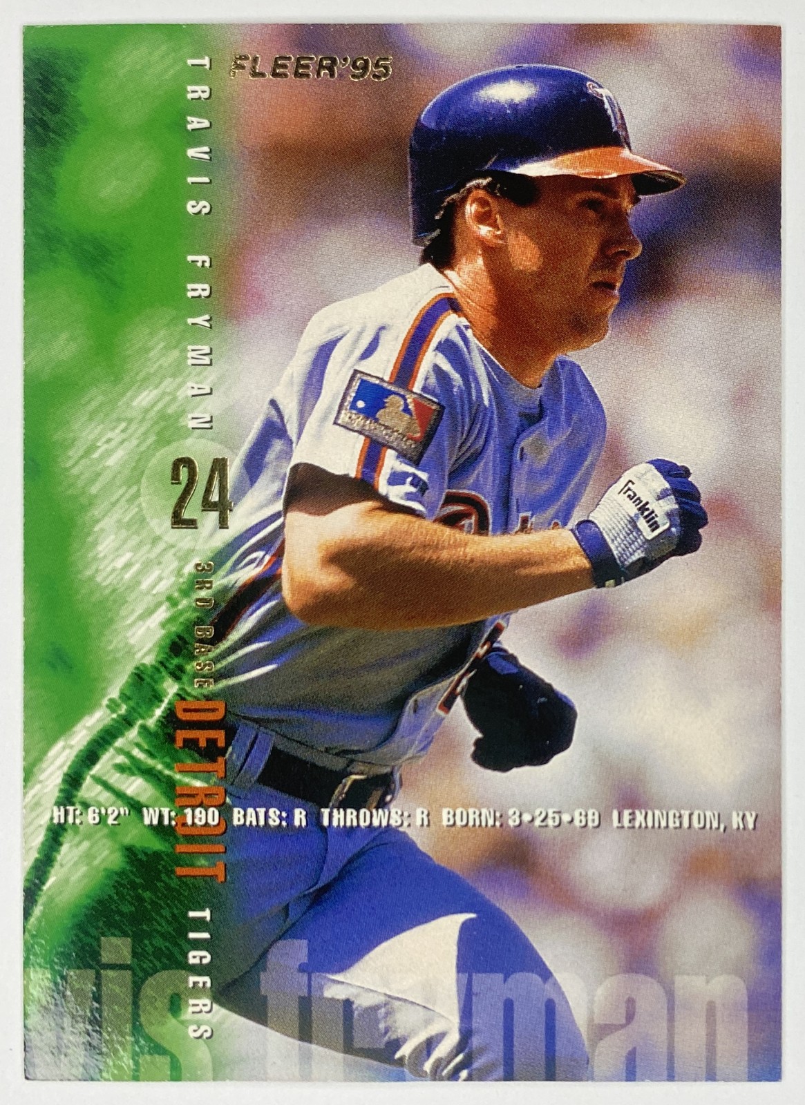1995 Fleer Travis Fryman #51 Detroit Tigers front