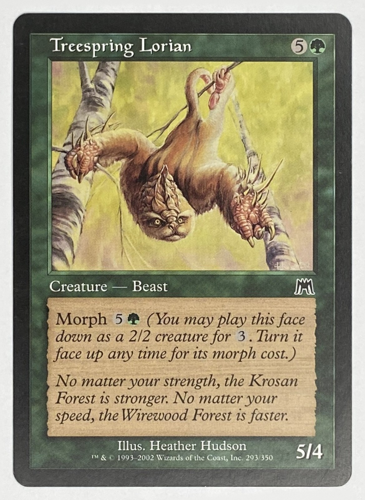 2002 Magic: The Gathering Onslaught Treespring Lorian #293/350 Common front