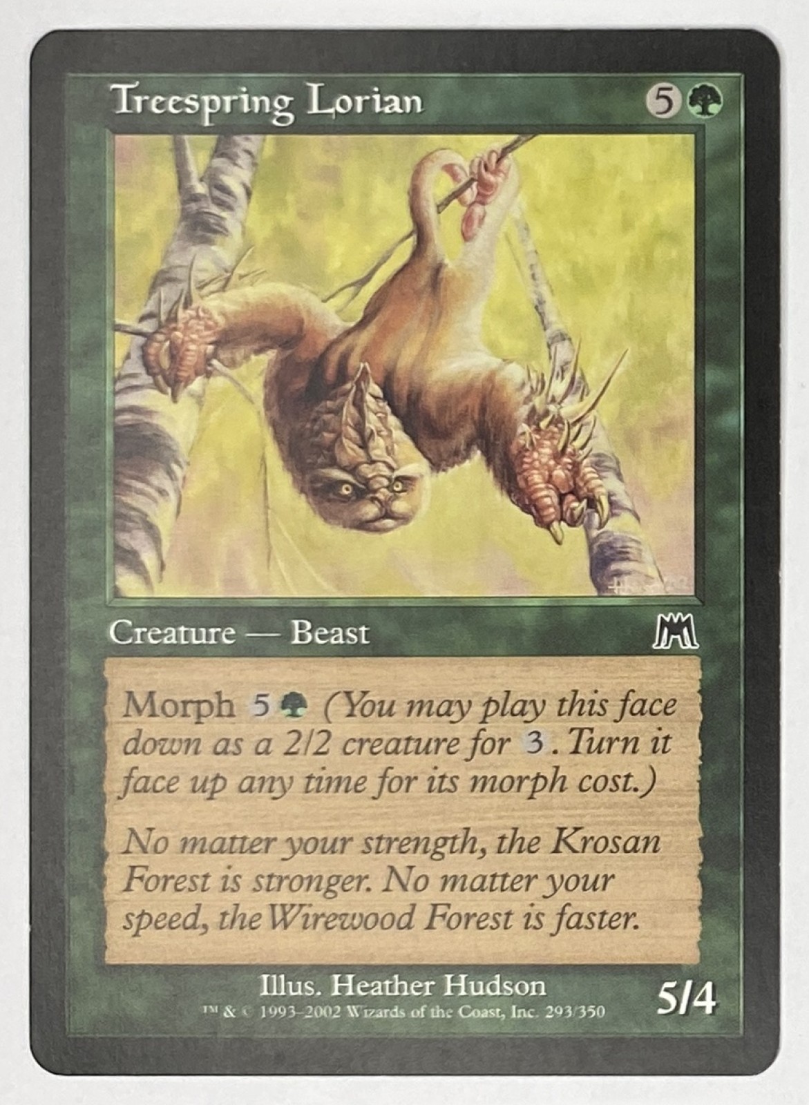 2002 Magic: The Gathering Onslaught Treespring Lorian #293/350 Common front