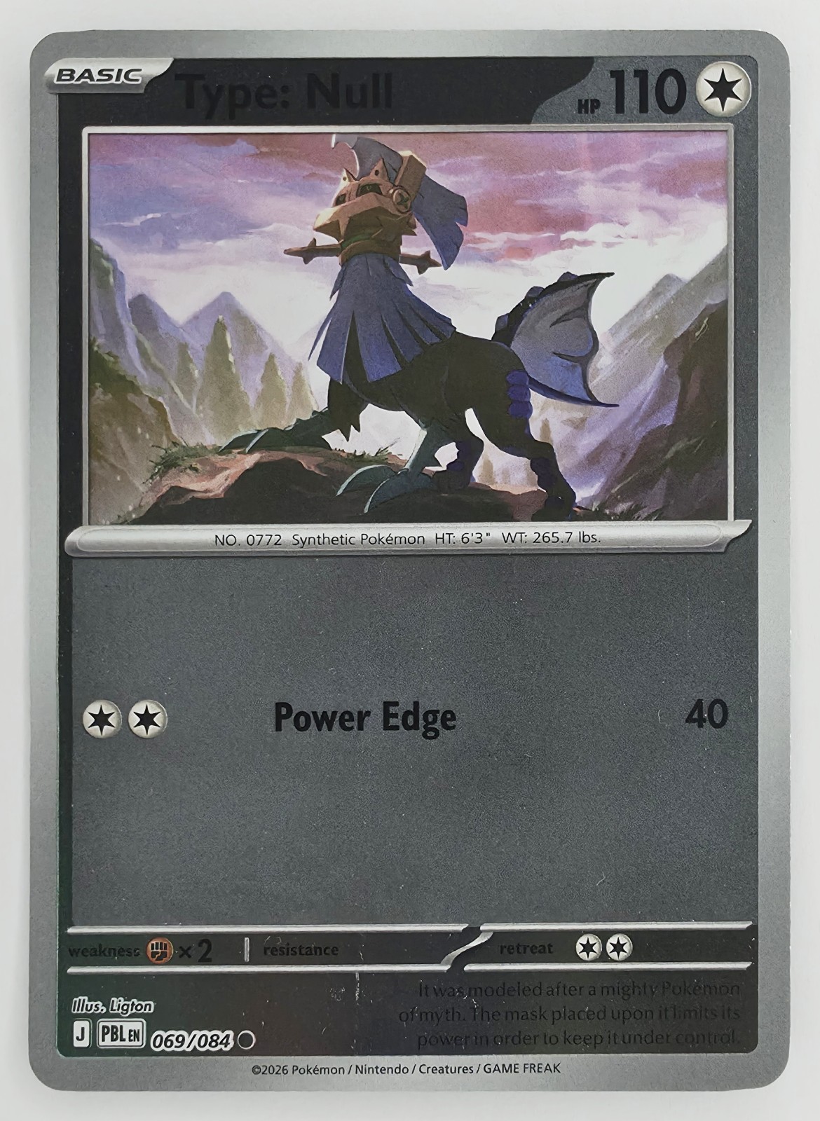 2026 Pokemon Pitch Black Type: Null #069/084 Reverse Holo Common front