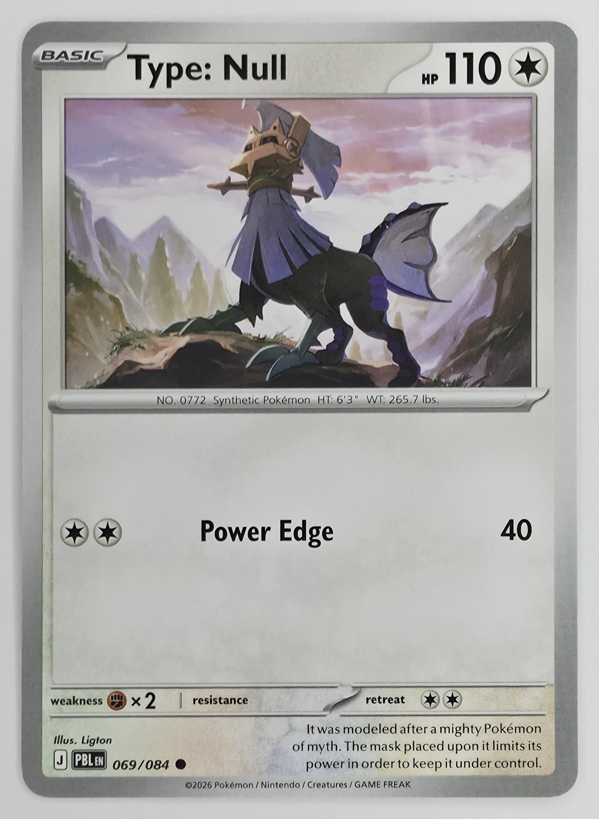 2026 Pokemon Pitch Black Type: Null #069/084 Common front