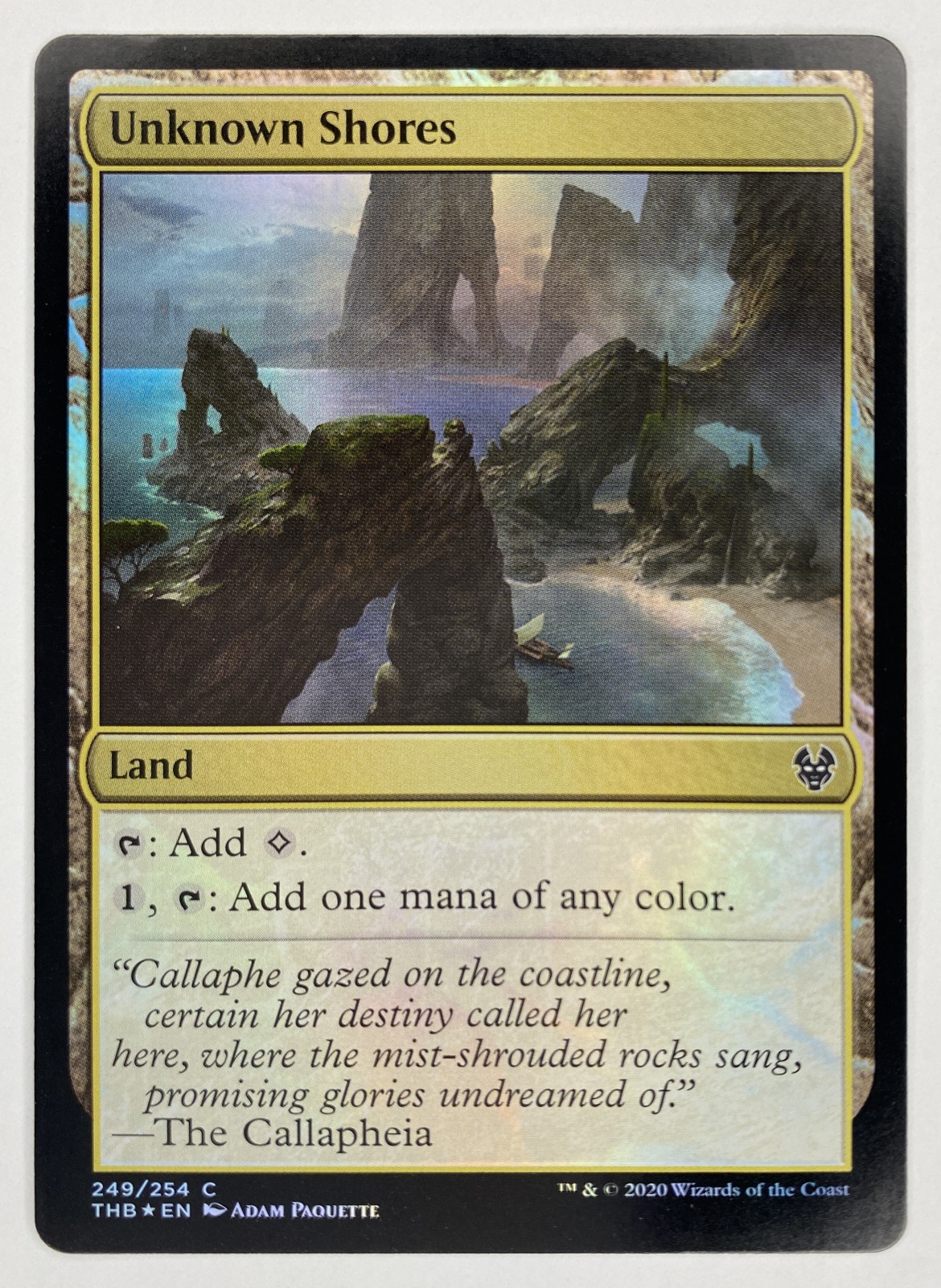 2020 Magic: The Gathering Theros Beyond Death Unknown Shores #249/254 Common Foil front