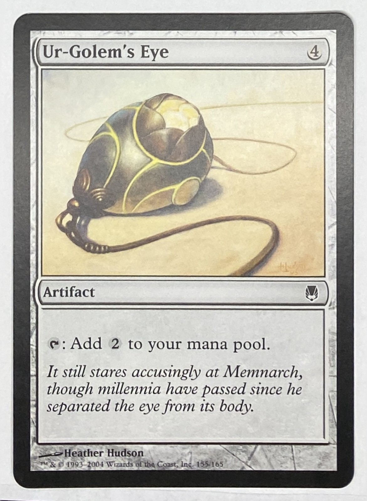 2004 Magic: The Gathering Darksteel Ur-Golem's Eye #155/165 Common front