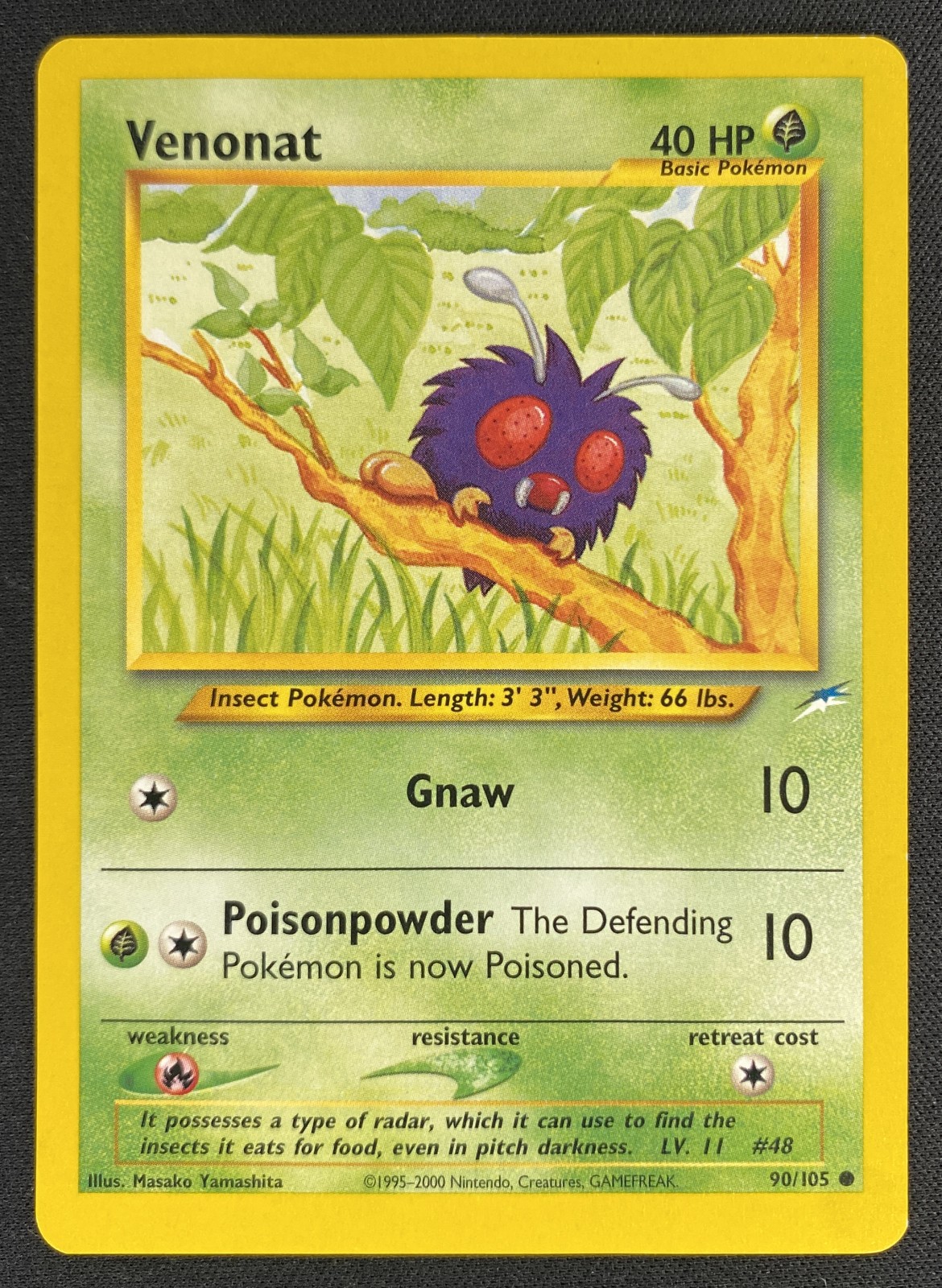 2002 Pokemon Neo Destiny Venonat #090/105 Common front