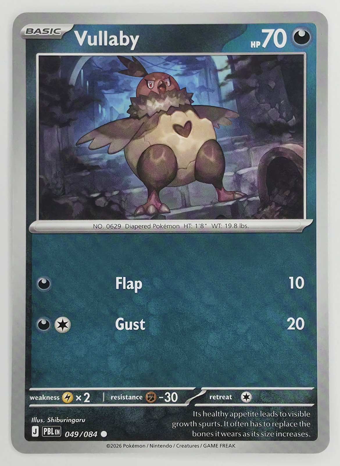 2026 Pokemon Pitch Black Vullaby #049/084 front