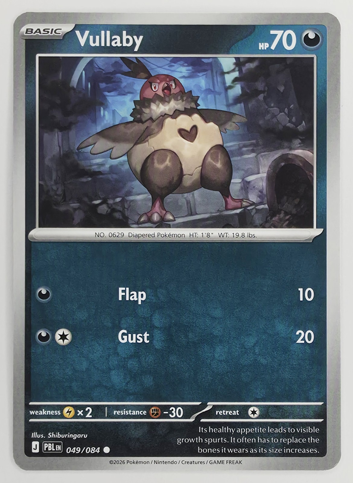 2026 Pokemon Pitch Black Vullaby #049/084 front
