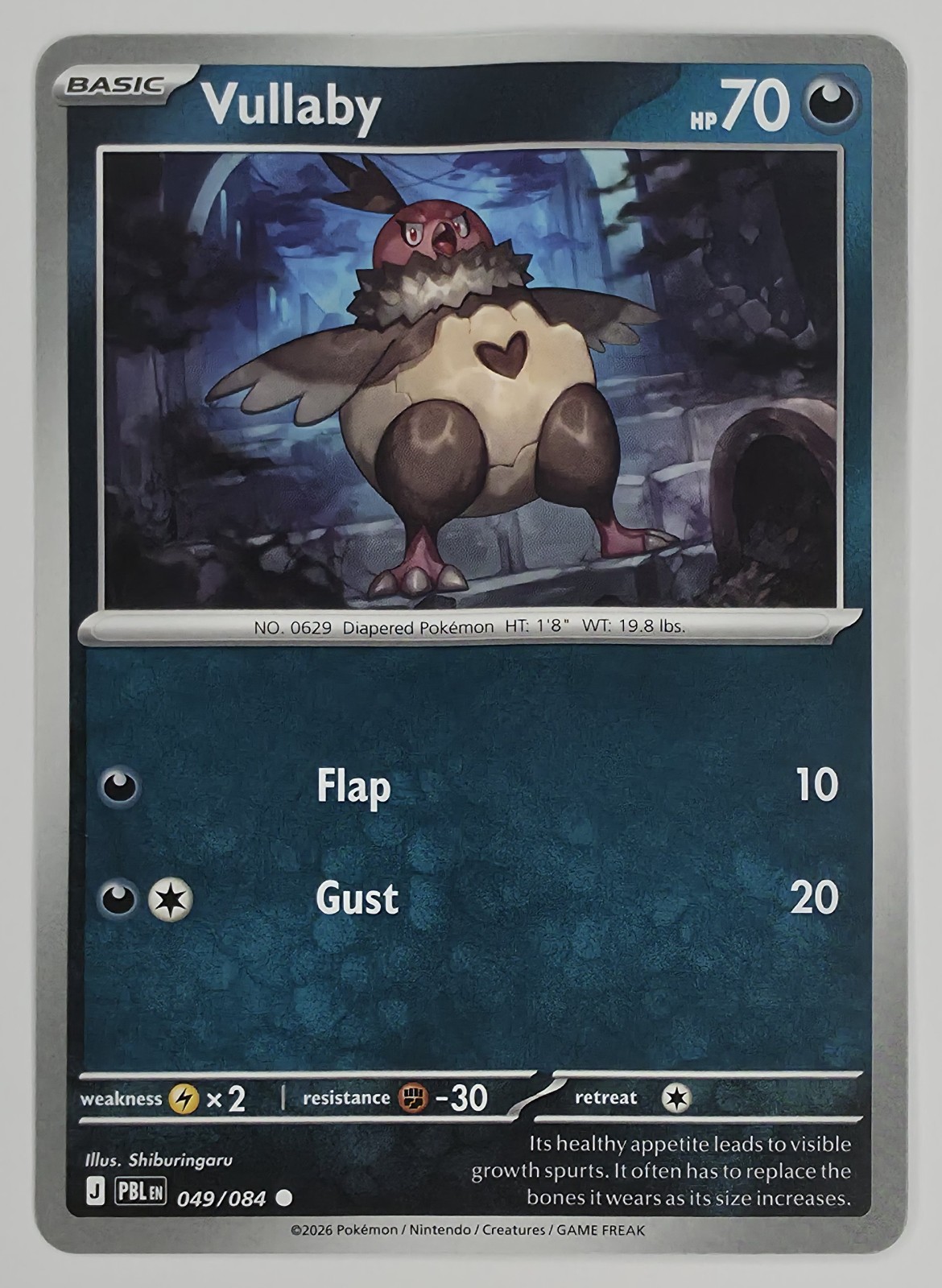 2026 Pokemon Pitch Black Vullaby #049/084 front