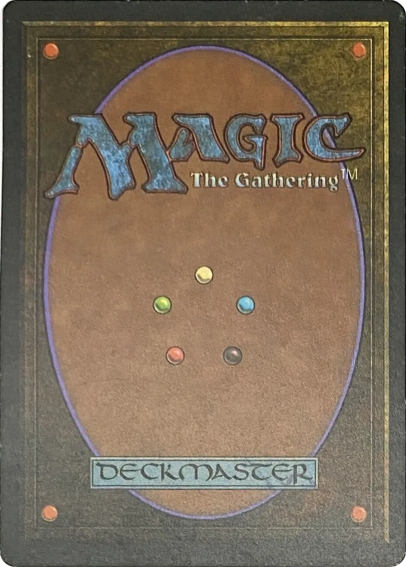 1995 Magic: The Gathering Ice Age Warning Common, back