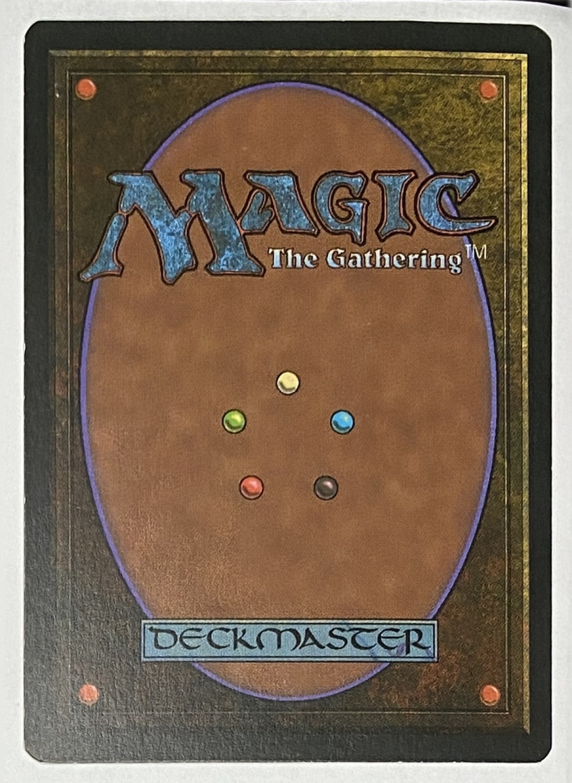 1995 Magic: The Gathering Ice Age Warning Common back