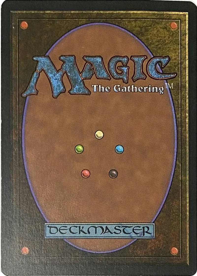 1995 Magic: The Gathering Ice Age Warning Common, back