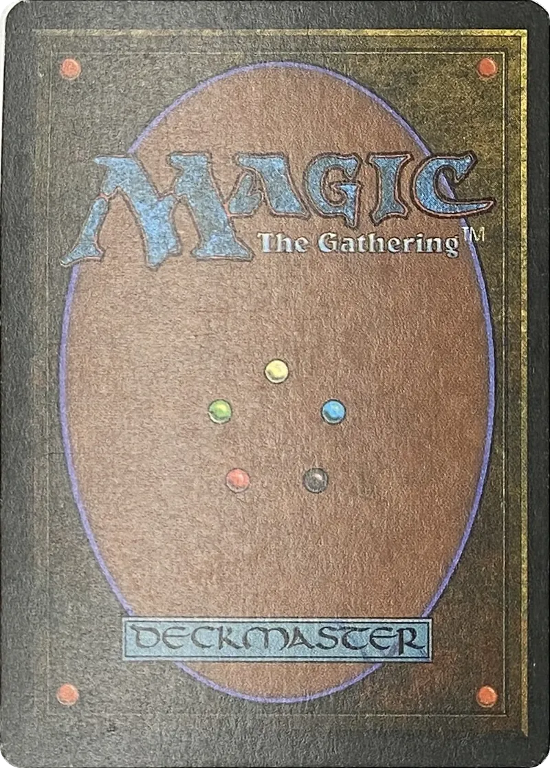 1995 Magic: The Gathering Ice Age Warning Common, back
