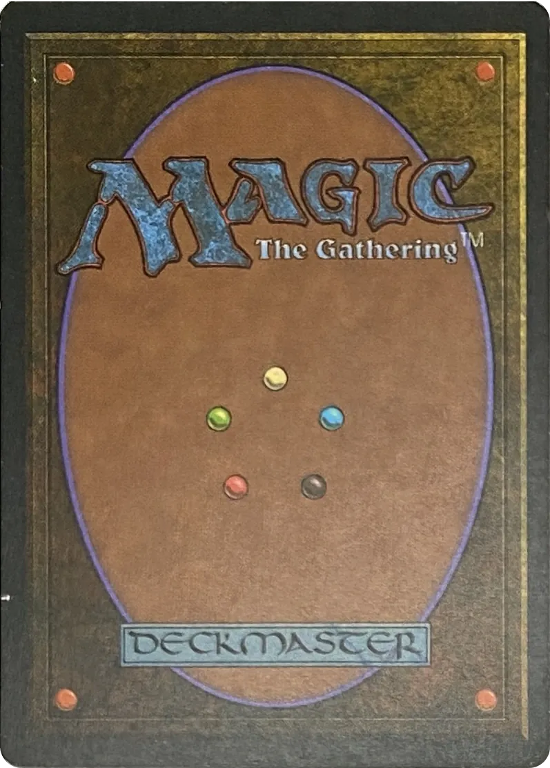 1995 Magic: The Gathering Ice Age Warning Common, back