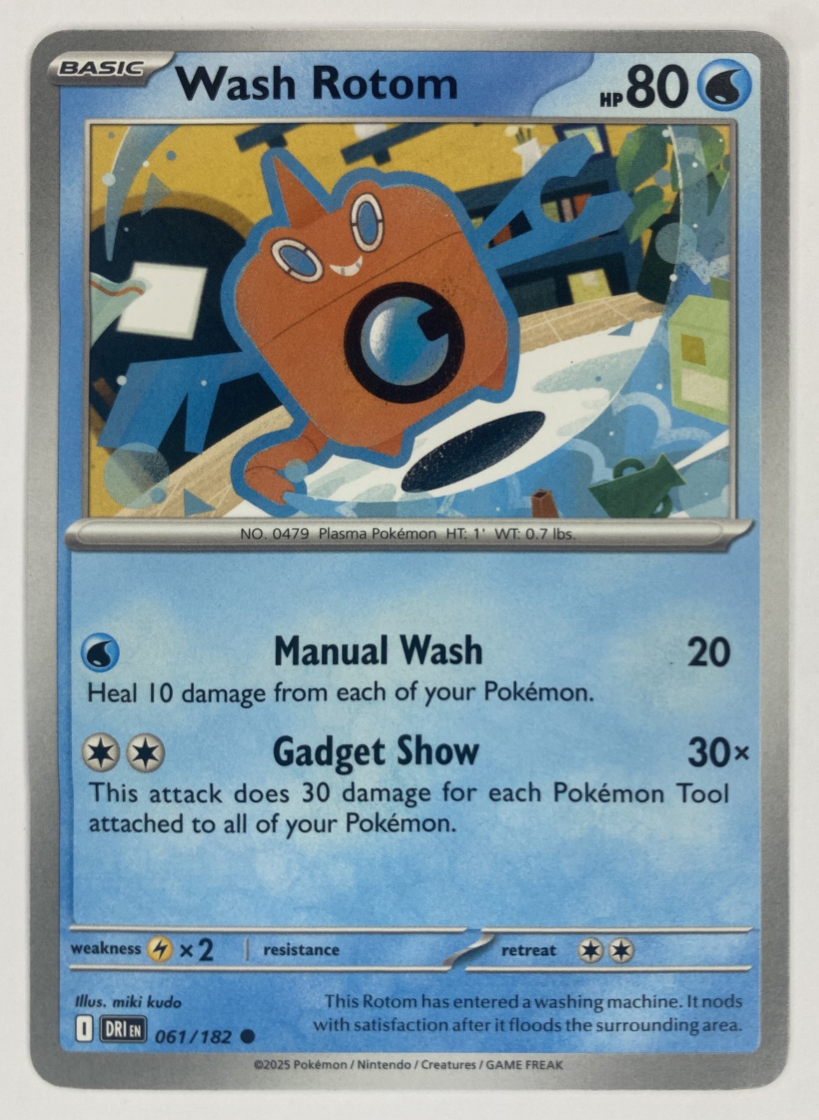 2025 Pokemon Destined Rivals Wash Rotom #061/182 Common front