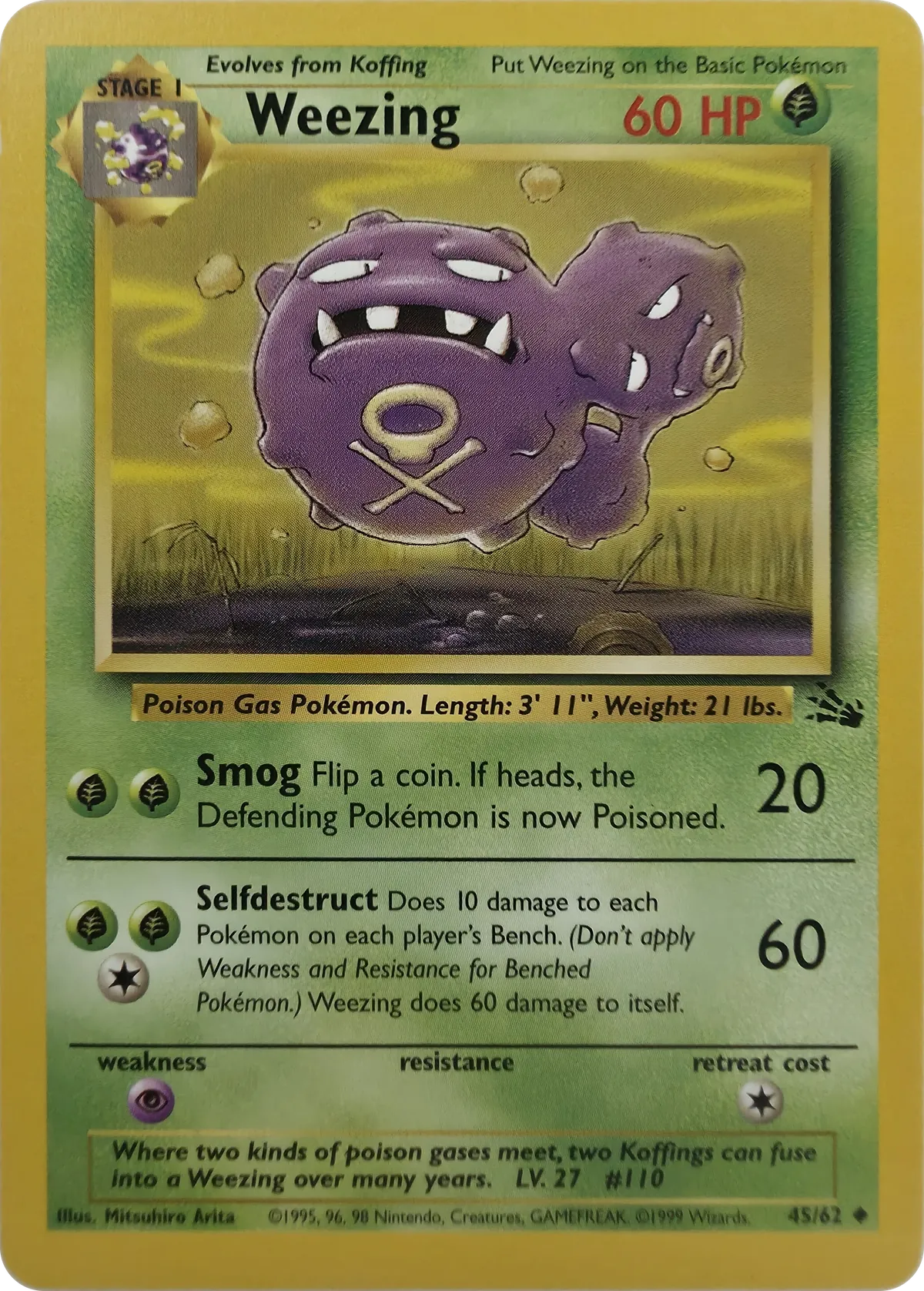 Weezing #45/62, front