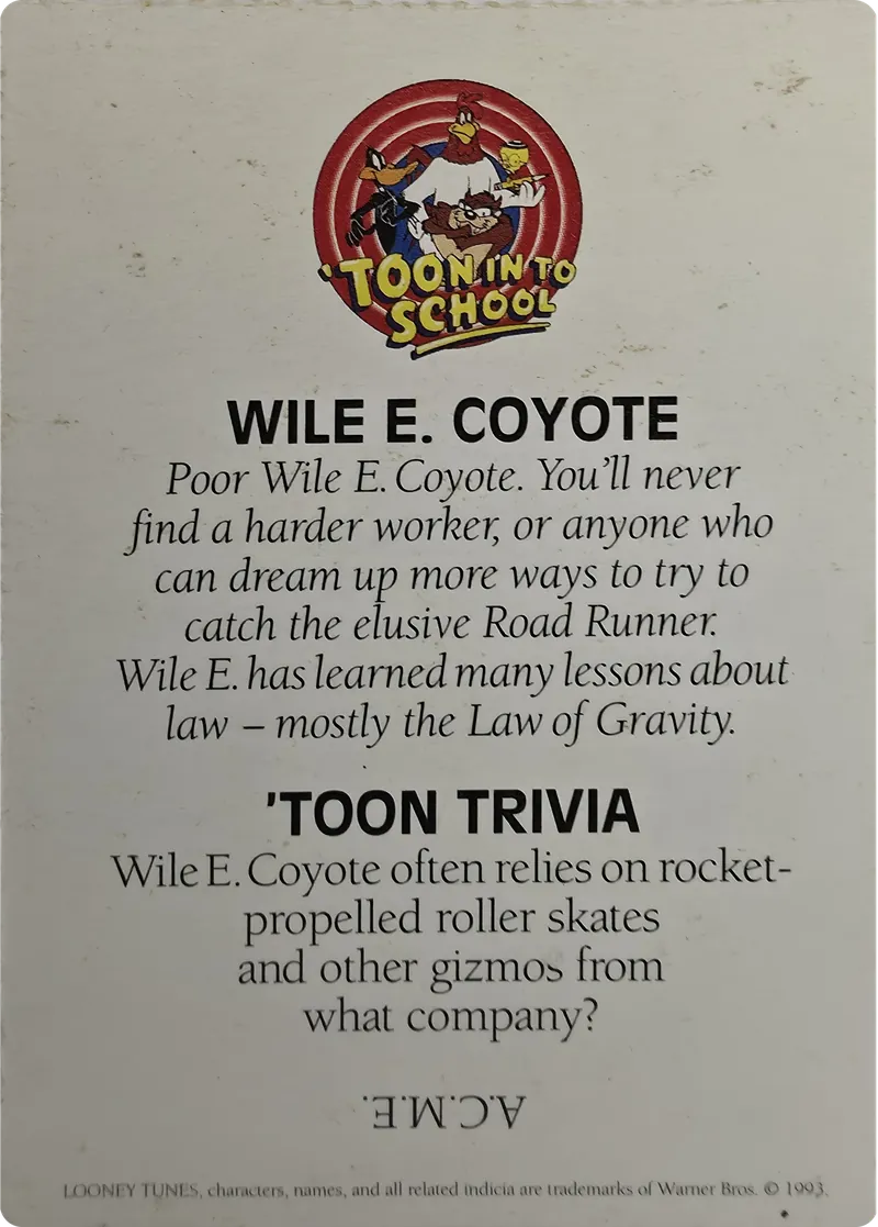 Wile E. Coyote, back