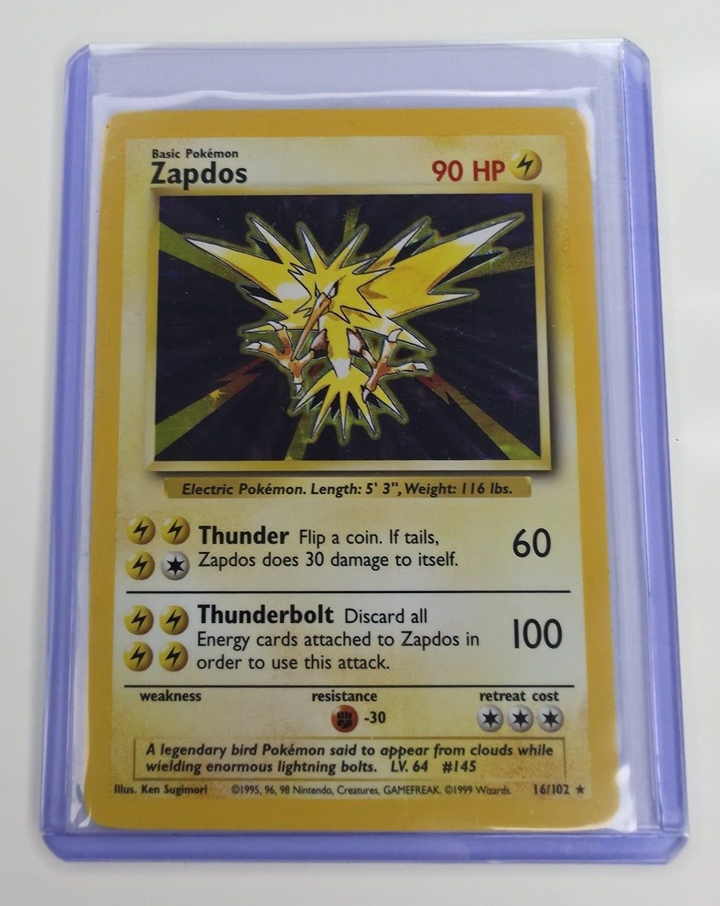 Zapdos sleeved front